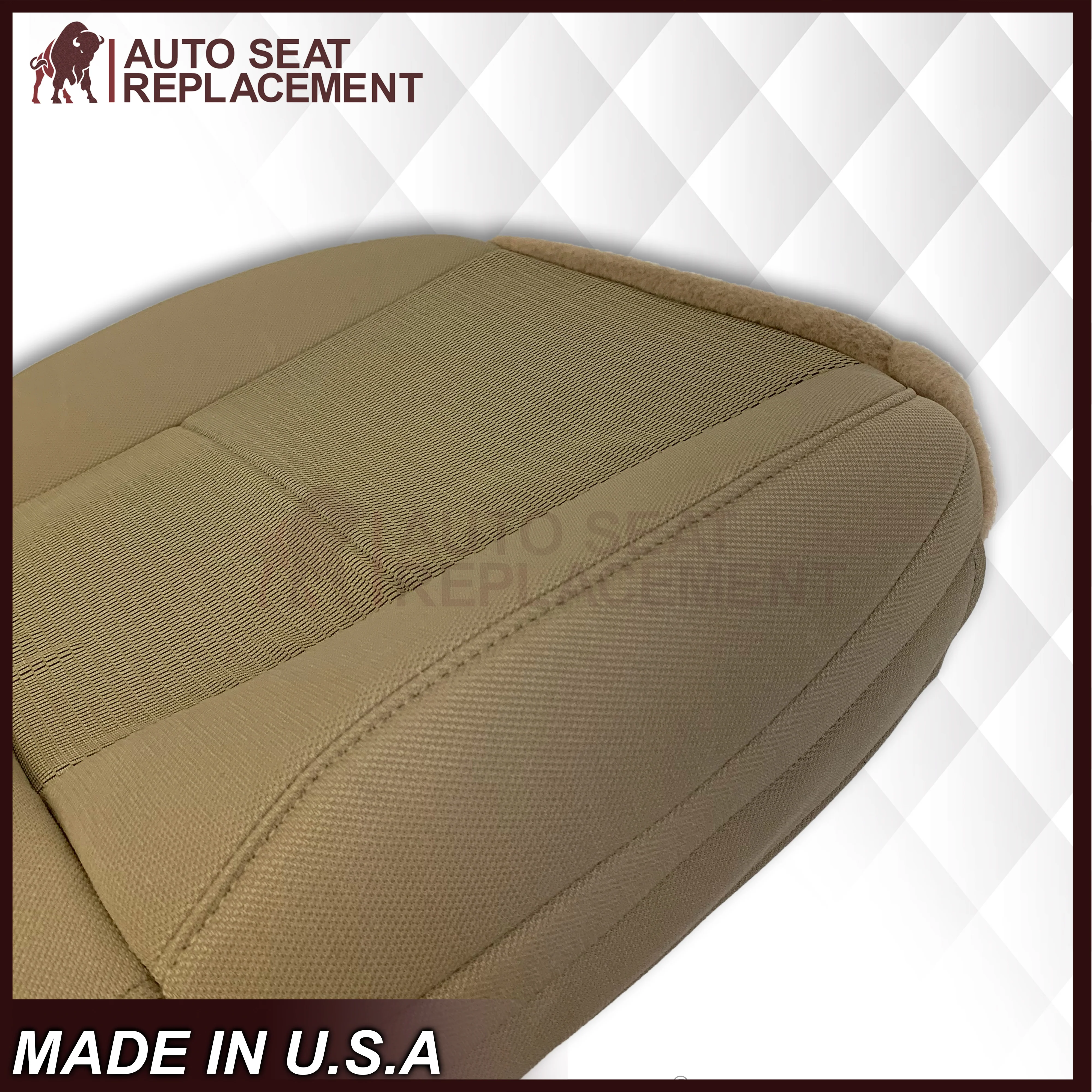 2004 2005 2006 Ford F150 XLT STX FX4 Bottom Cloth Fabric Replacement Seat Cover Tan - Image 11