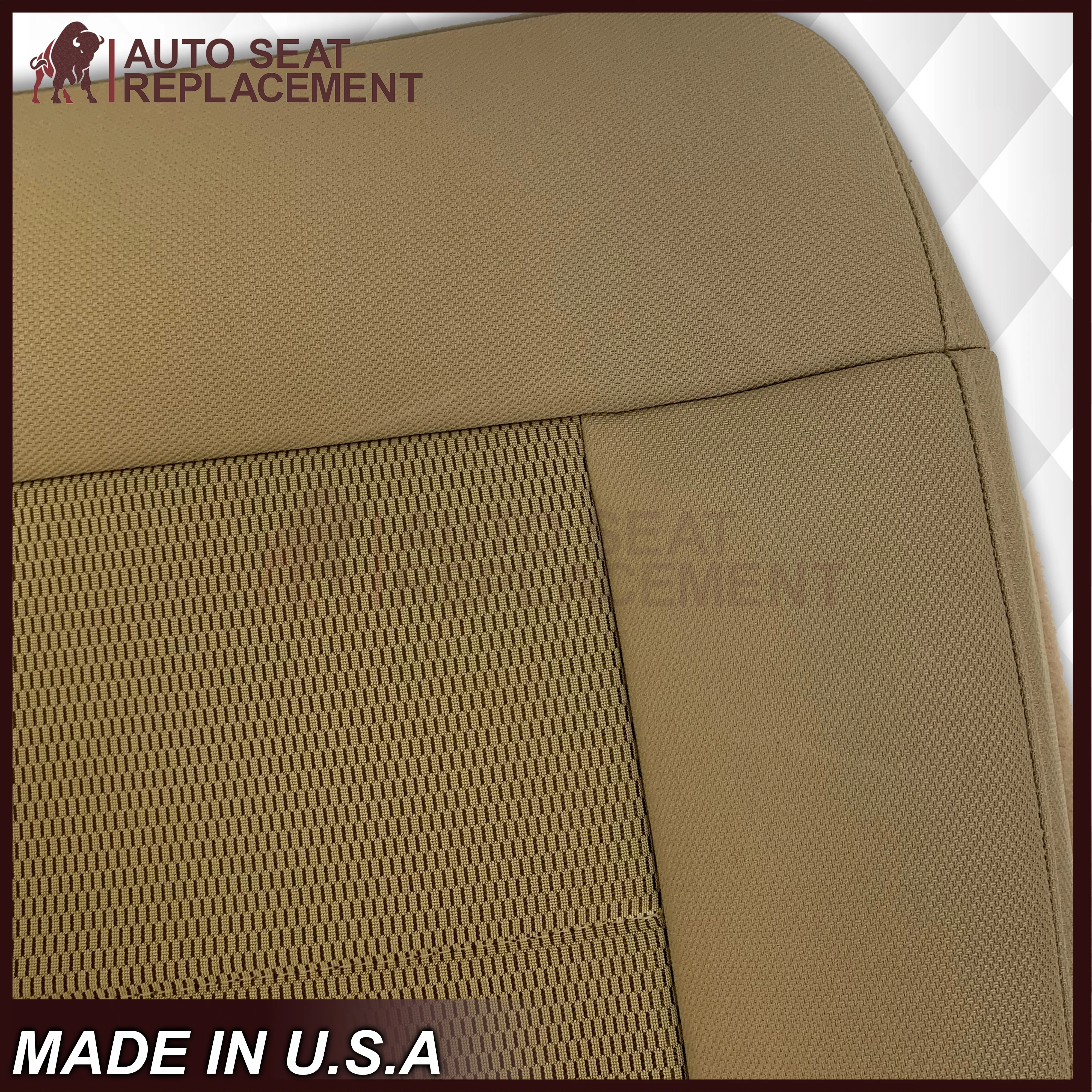 2004 2005 2006 Ford F150 XLT STX FX4 Bottom Cloth Fabric Replacement Seat Cover Tan - Image 3