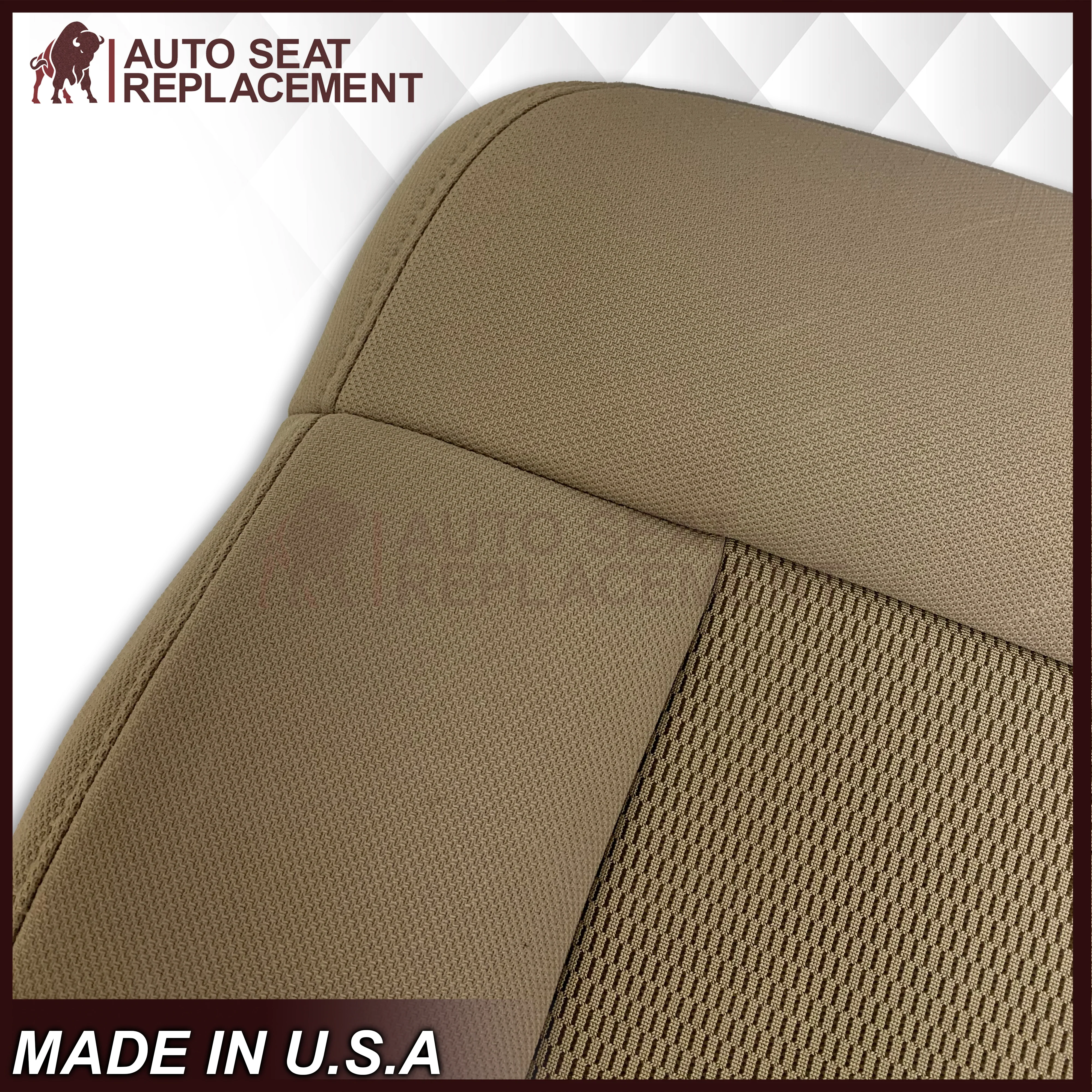 2004 2005 2006 Ford F150 XLT STX FX4 Bottom Cloth Fabric Replacement Seat Cover Tan - Image 4