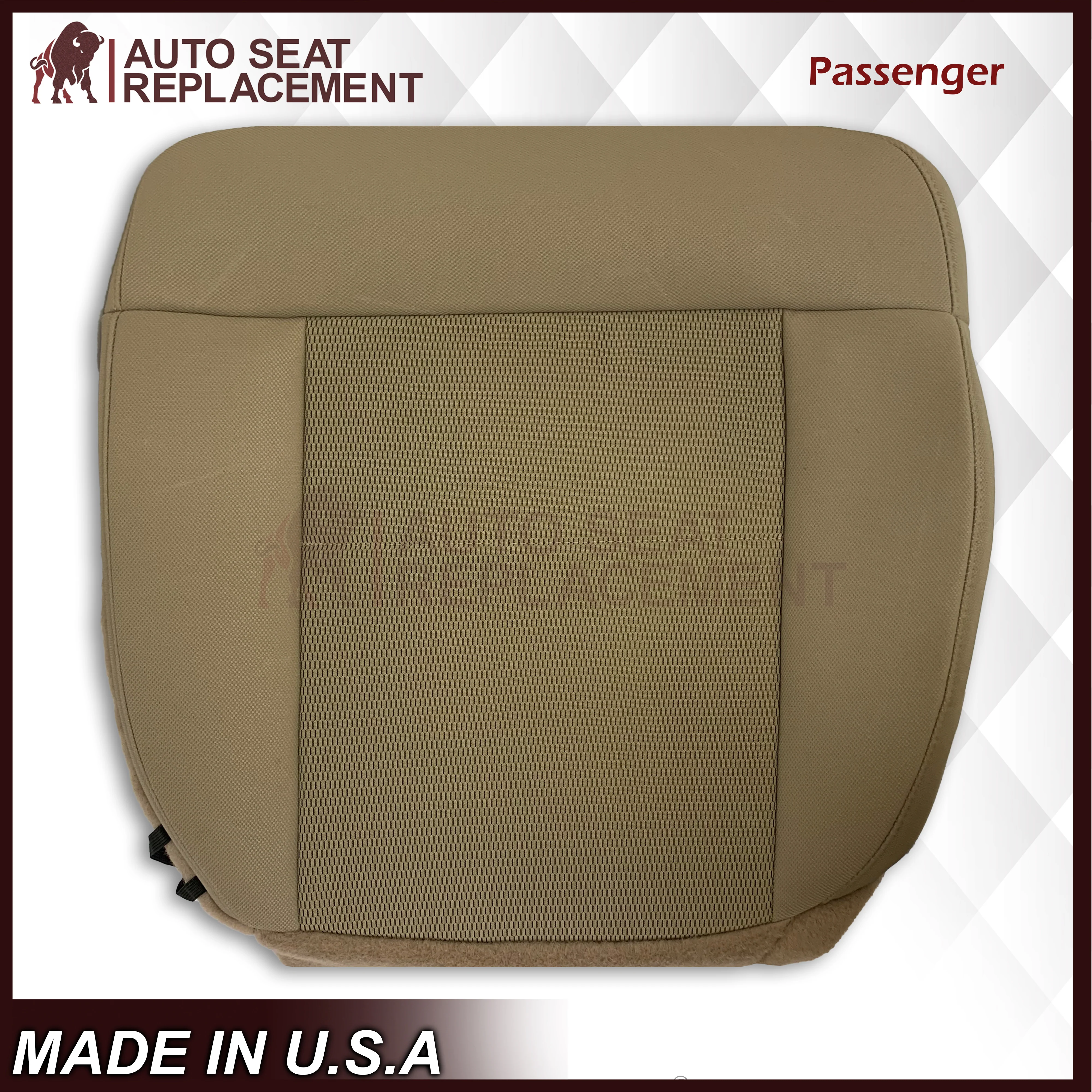 2004 2005 2006 Ford F150 XLT STX FX4 Bottom Cloth Fabric Replacement Seat Cover Tan - Image 5