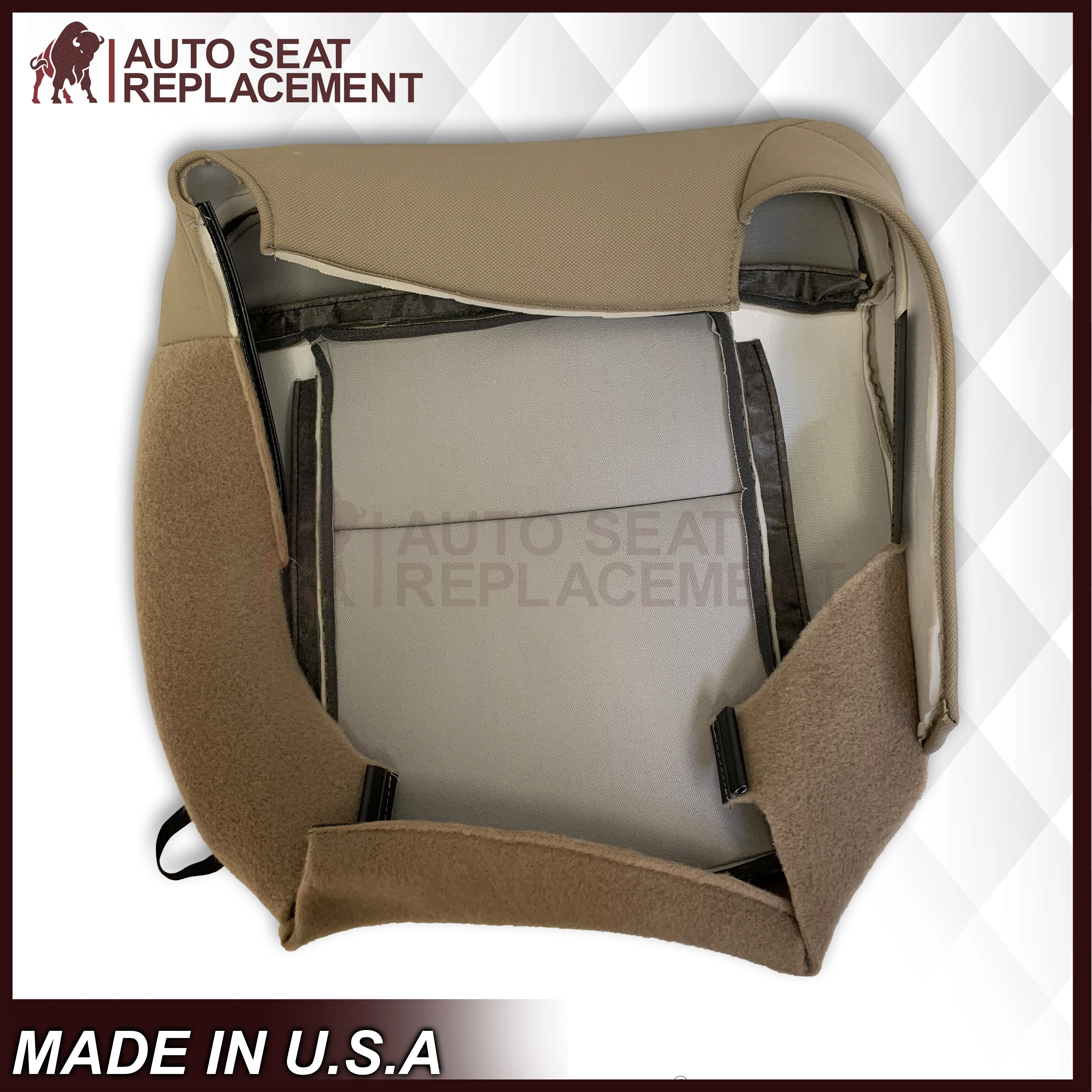2004 2005 2006 Ford F150 XLT STX FX4 Bottom Cloth Fabric Replacement Seat Cover Tan - Image 9