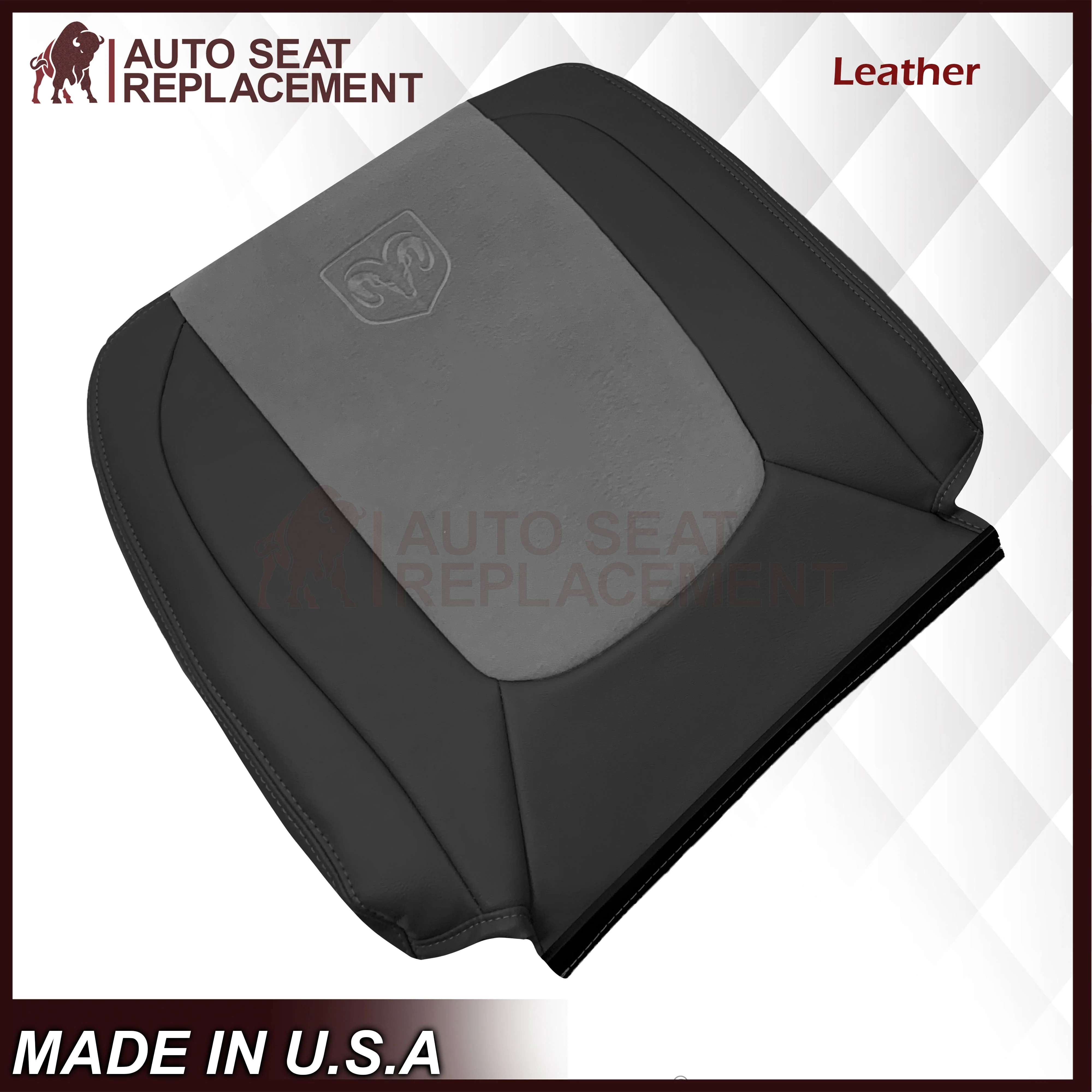 2004 2005 Dodge Ram 1500 2500 3500 Laramie Single Cab Work Truck Replacement Seat Covers In Dark Slate "Dark Gray" - Image 23