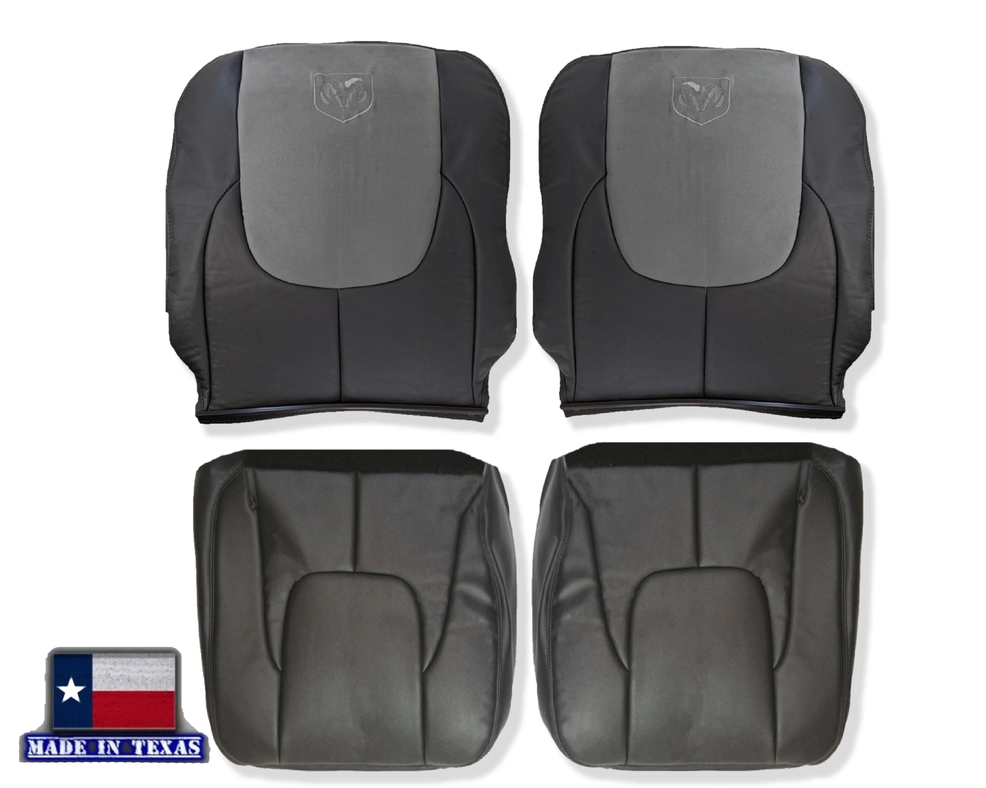 2004 2005 Dodge Ram 1500 2500 3500 Laramie SINGLE CAB WORK TRUCK  Replacement Seat Covers In Dark Slate "Dark Gray" - Image 10