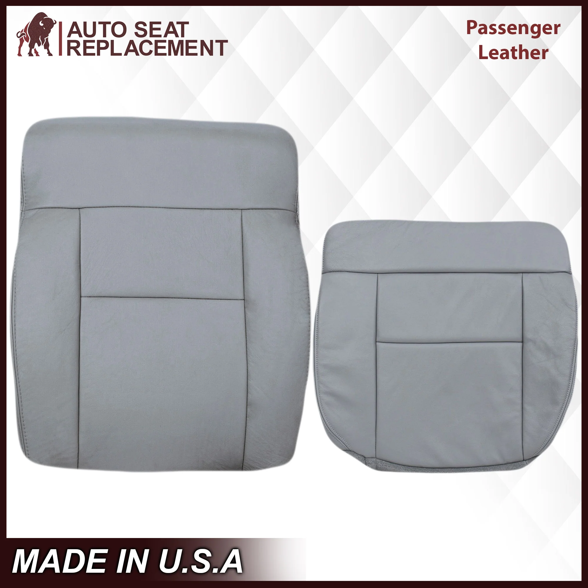 2004-2008 Ford F150 Seat Cover in Gray: Choose Leather or Vinyl - Image 12