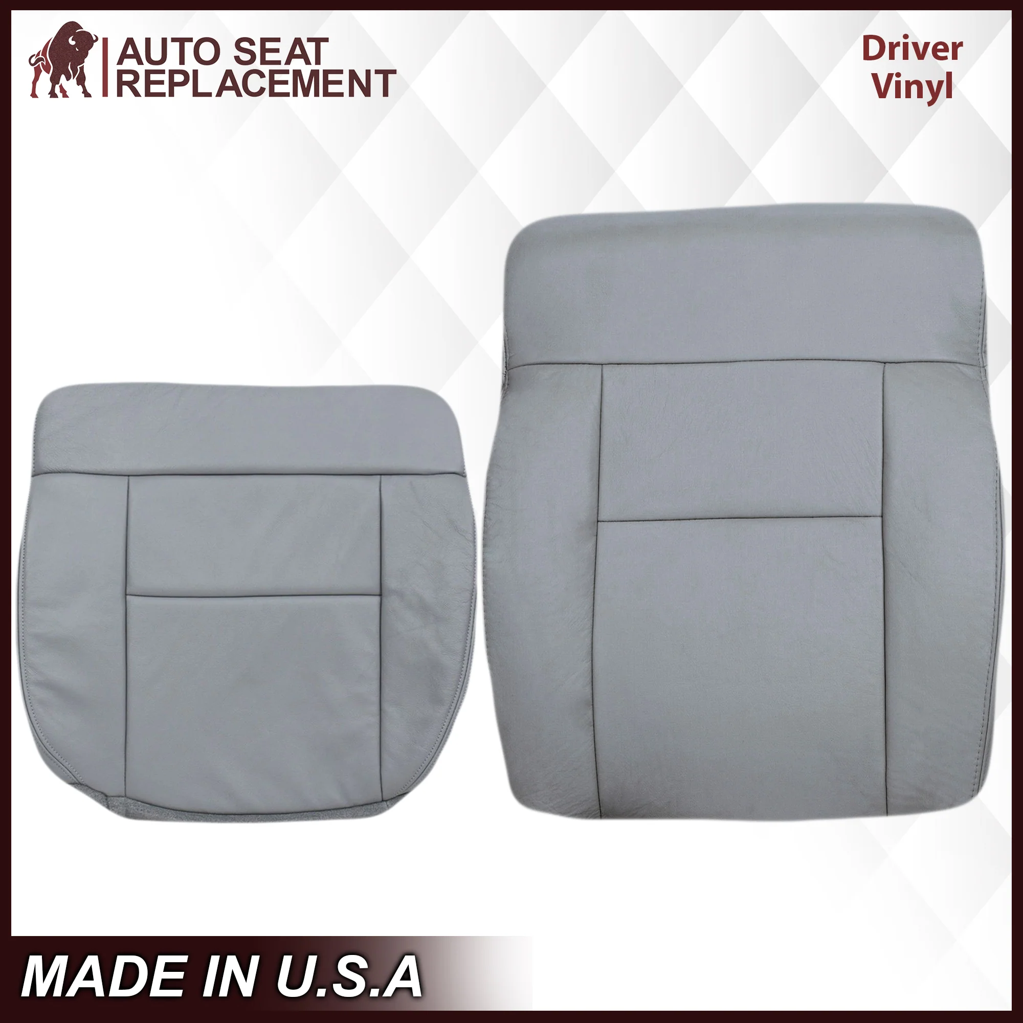 2004-2008 Ford F150 Seat Cover in Gray: Choose Leather or Vinyl - Image 20