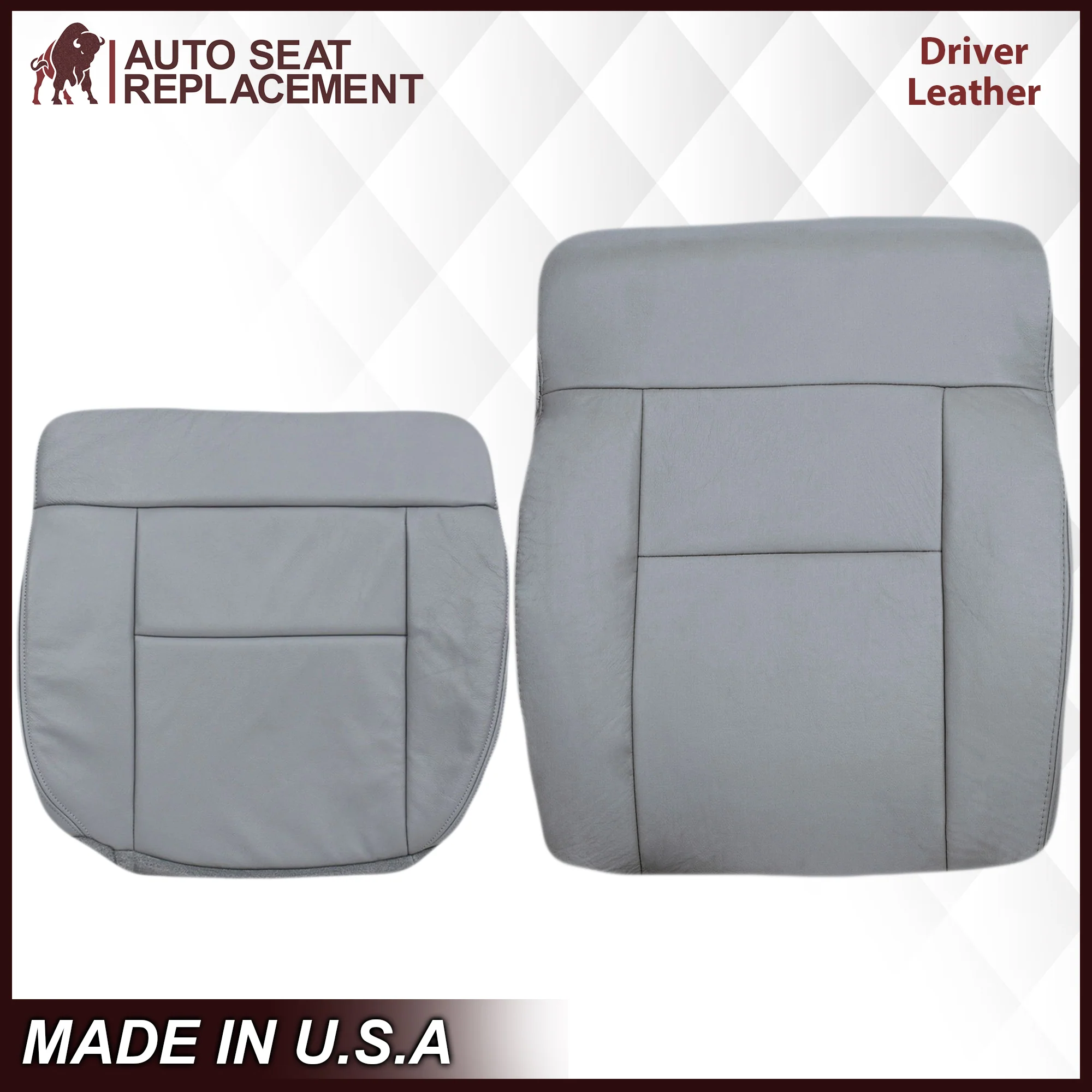 2004-2008 Ford F150 Seat Cover in Gray: Choose Leather or Vinyl - Image 21