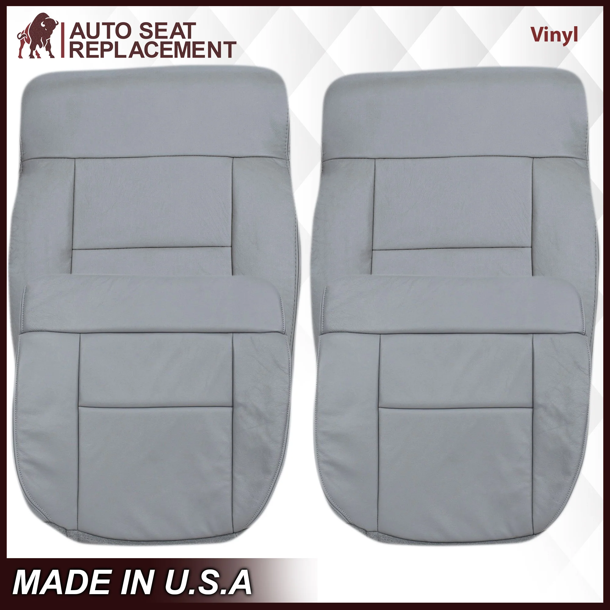 2004-2008 Ford F150 Seat Cover in Gray: Choose Leather or Vinyl - Image 6