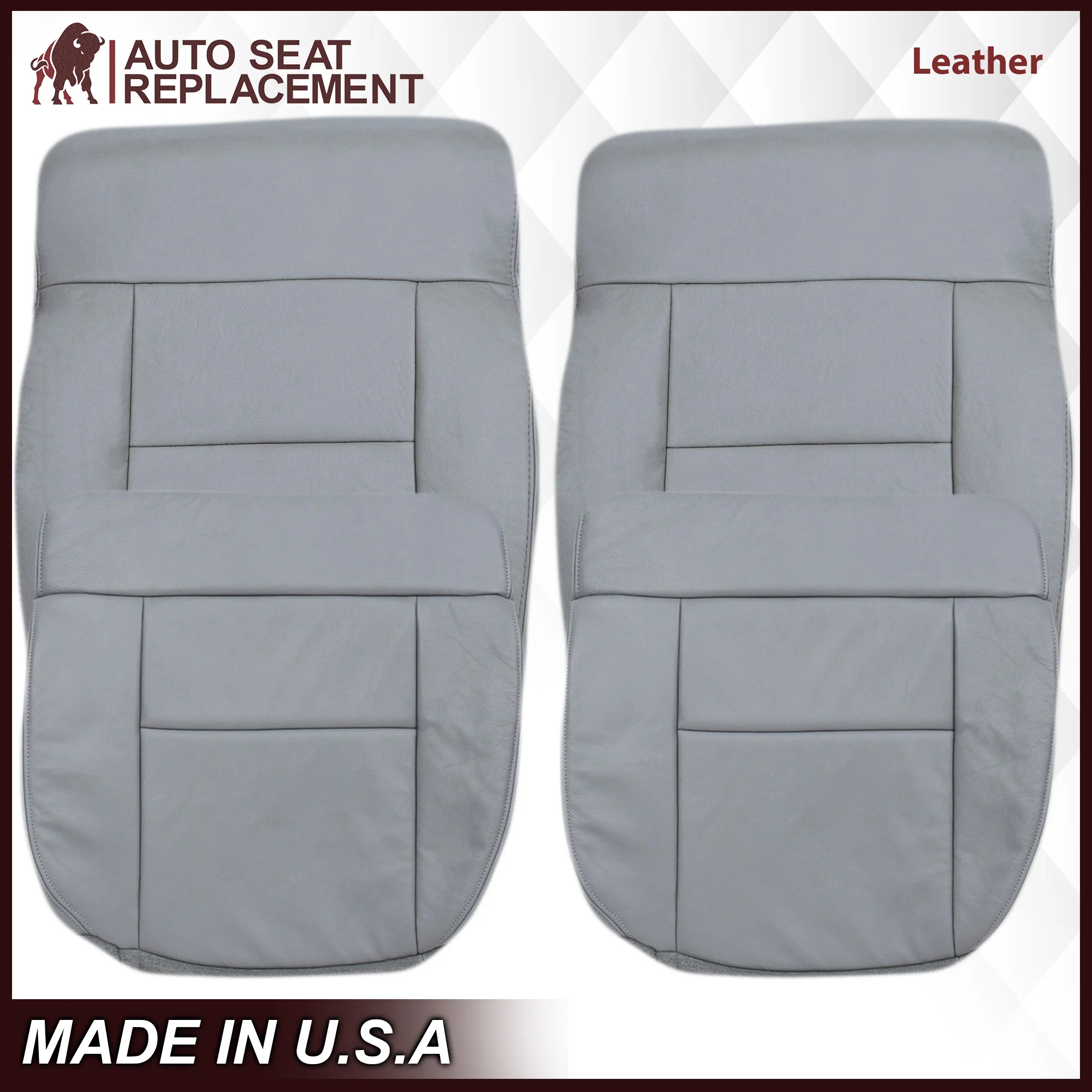 2004-2008 Ford F150 Seat Cover in Gray: Choose Leather or Vinyl - Image 8