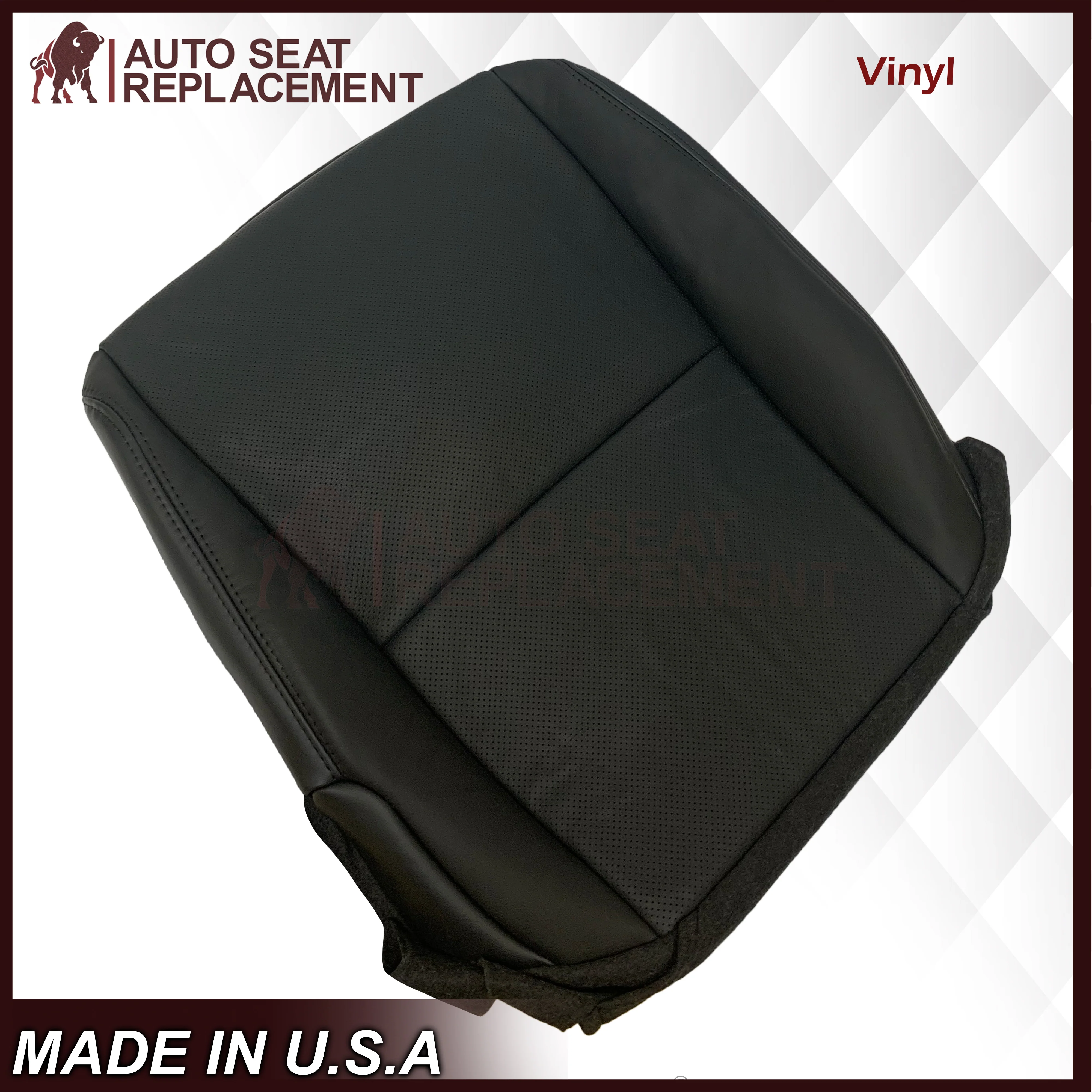 2004 Acura TL Driver Or Passenger Side Bottom Seat Cover in Black: Leather or Vinyl - Image 10