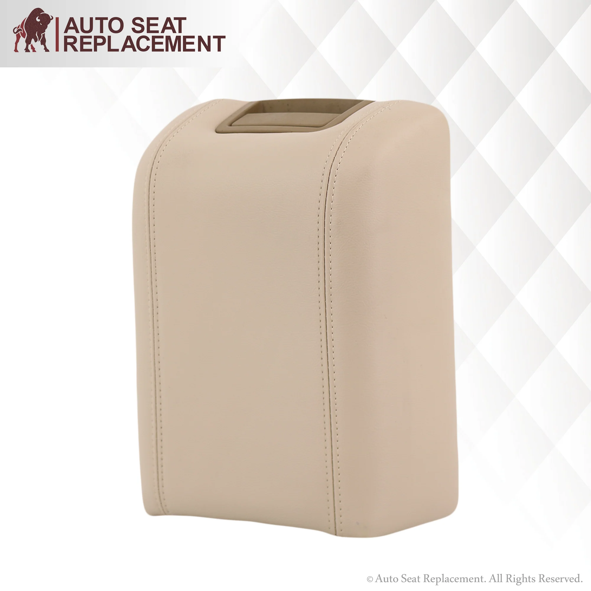 2004 Ford F150 Lariat Console Cover in Light Parchment Tan - Image 4