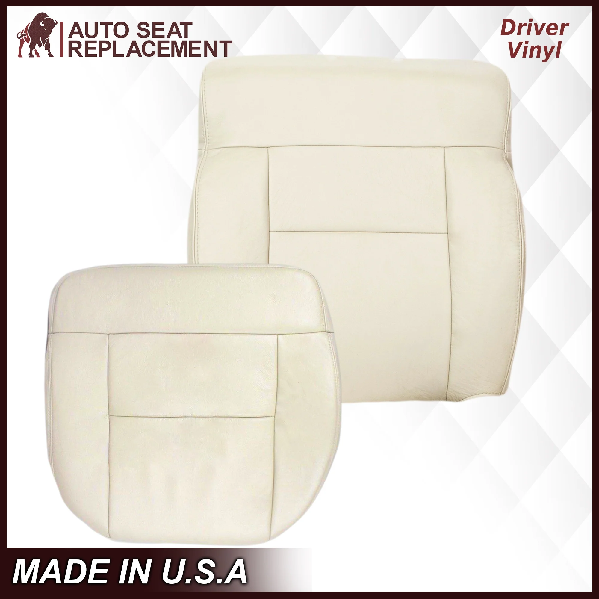 2004 Ford F150 Seat Cover in Light Parchment Tan: Choose Leather or Vinyl - Image 14
