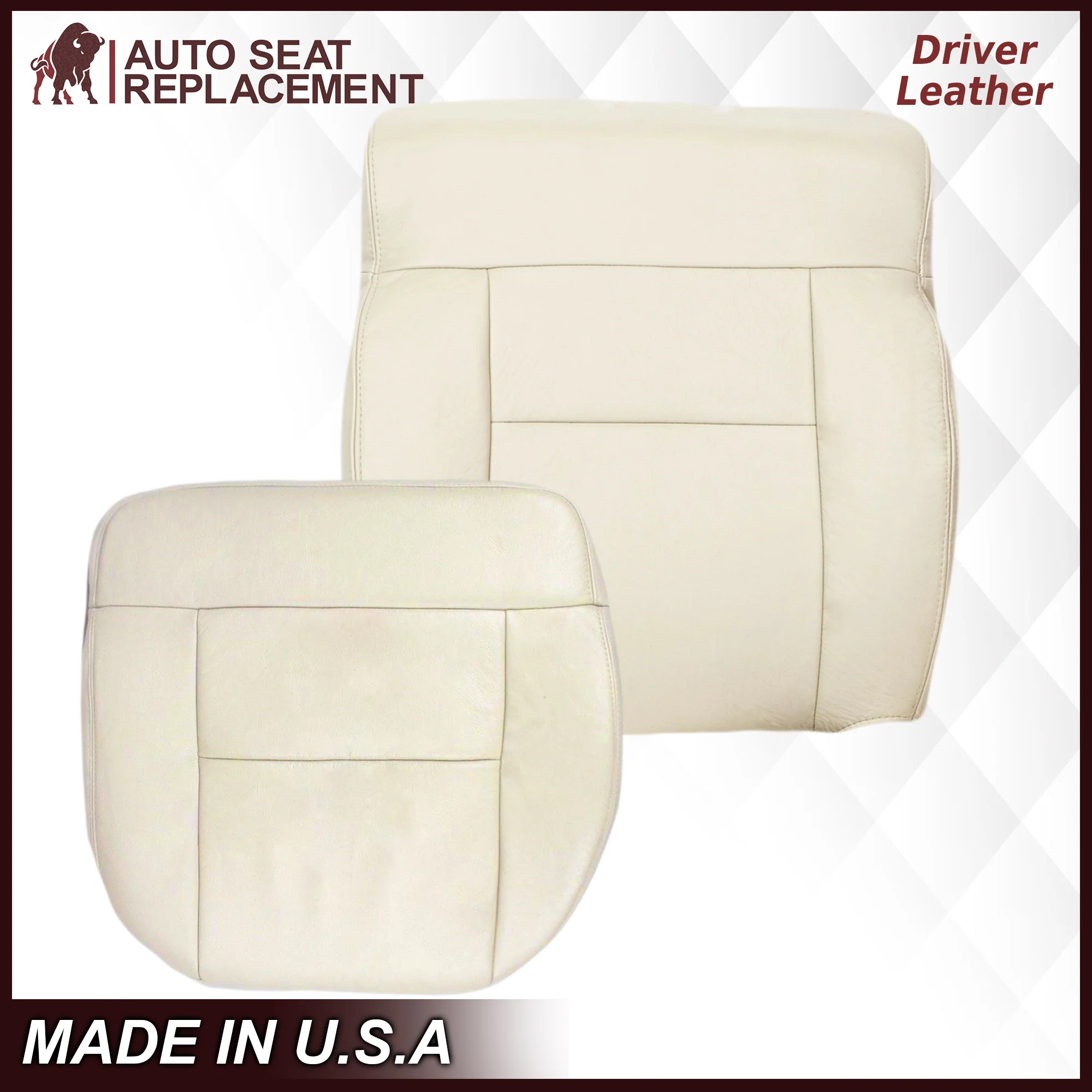 2004 Ford F150 Seat Cover in Light Parchment Tan: Choose Leather or Vinyl - Image 15