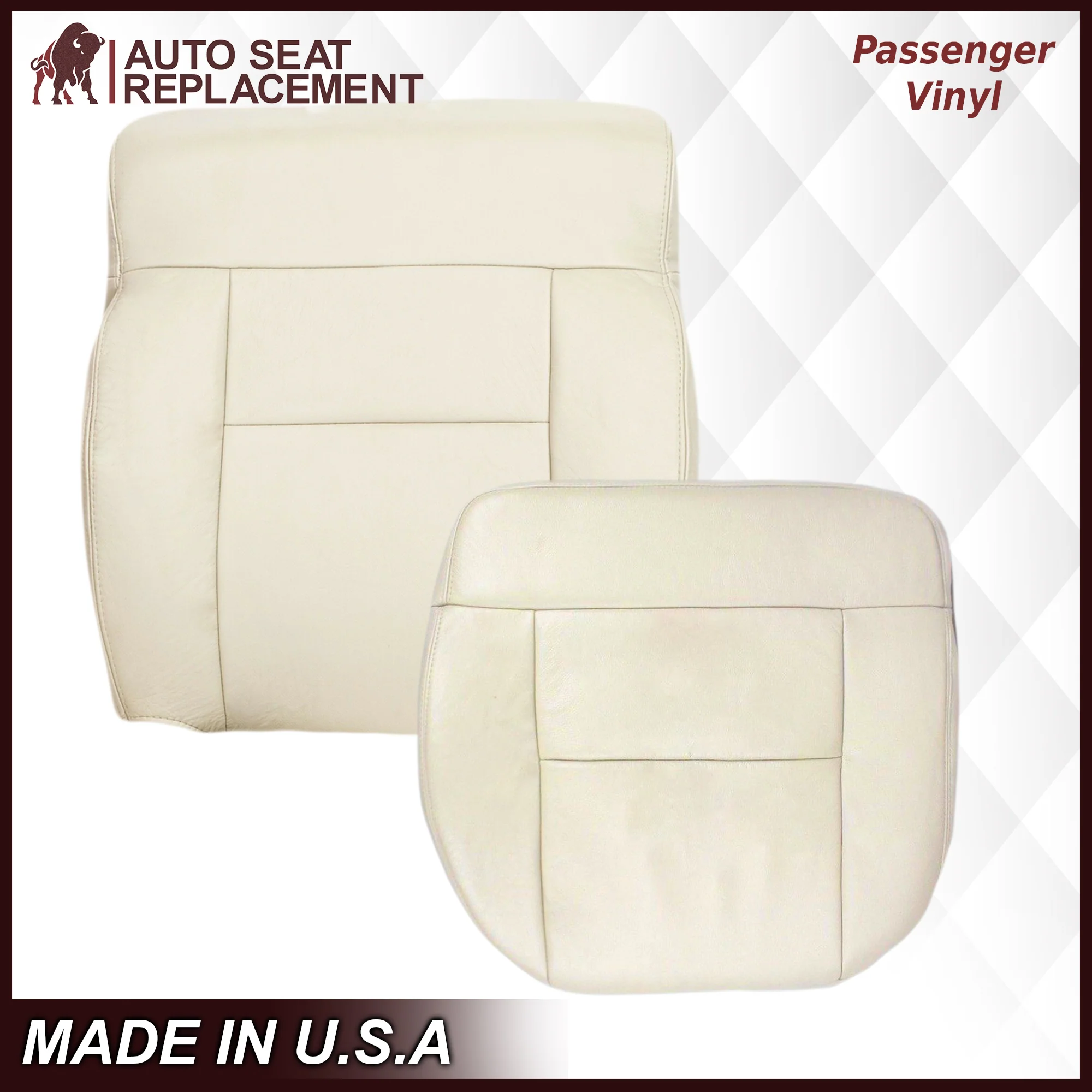 2004 Ford F150 Seat Cover in Light Parchment Tan: Choose Leather or Vinyl - Image 20