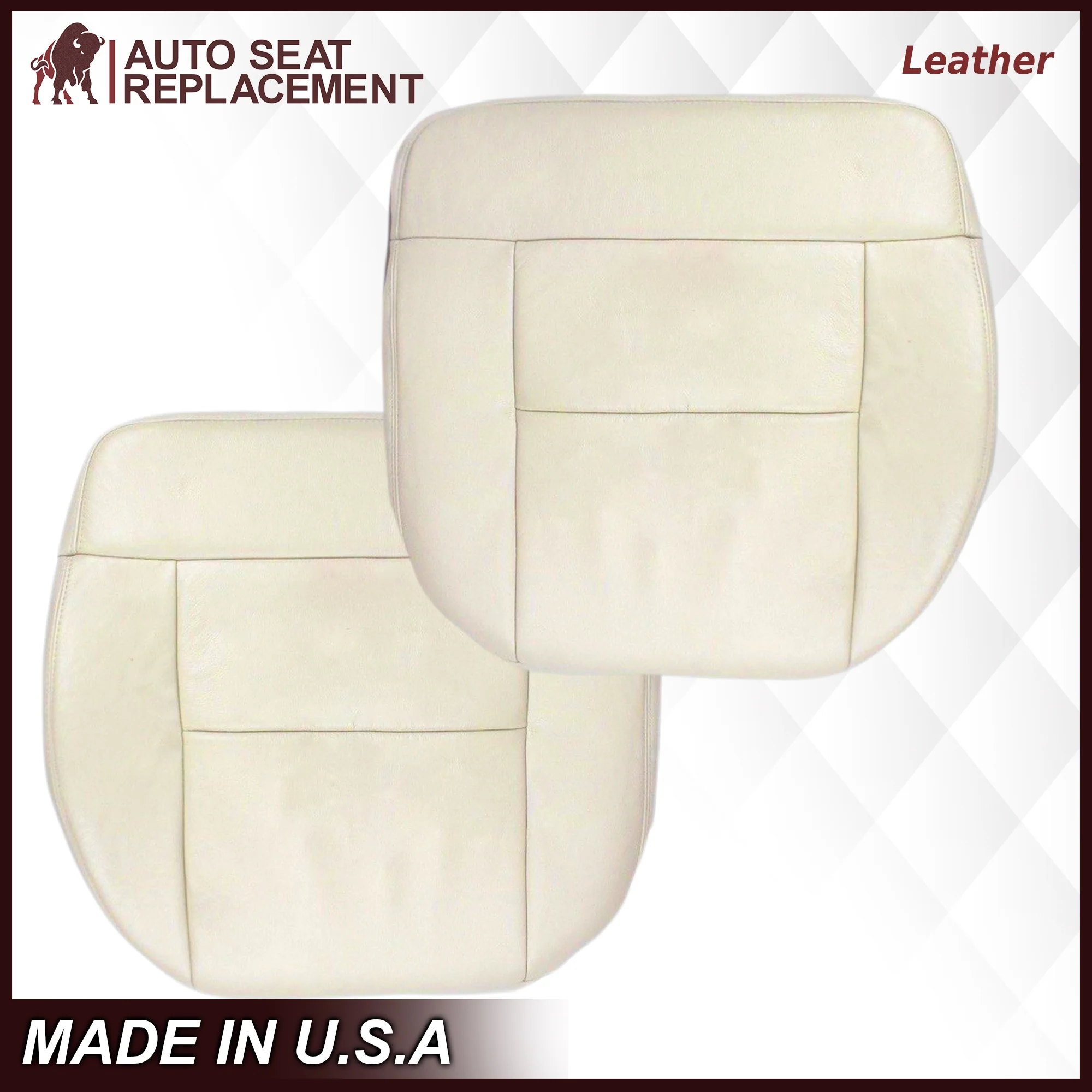 2004 Ford F150 Seat Cover in Light Parchment Tan: Choose Leather or Vinyl - Image 23
