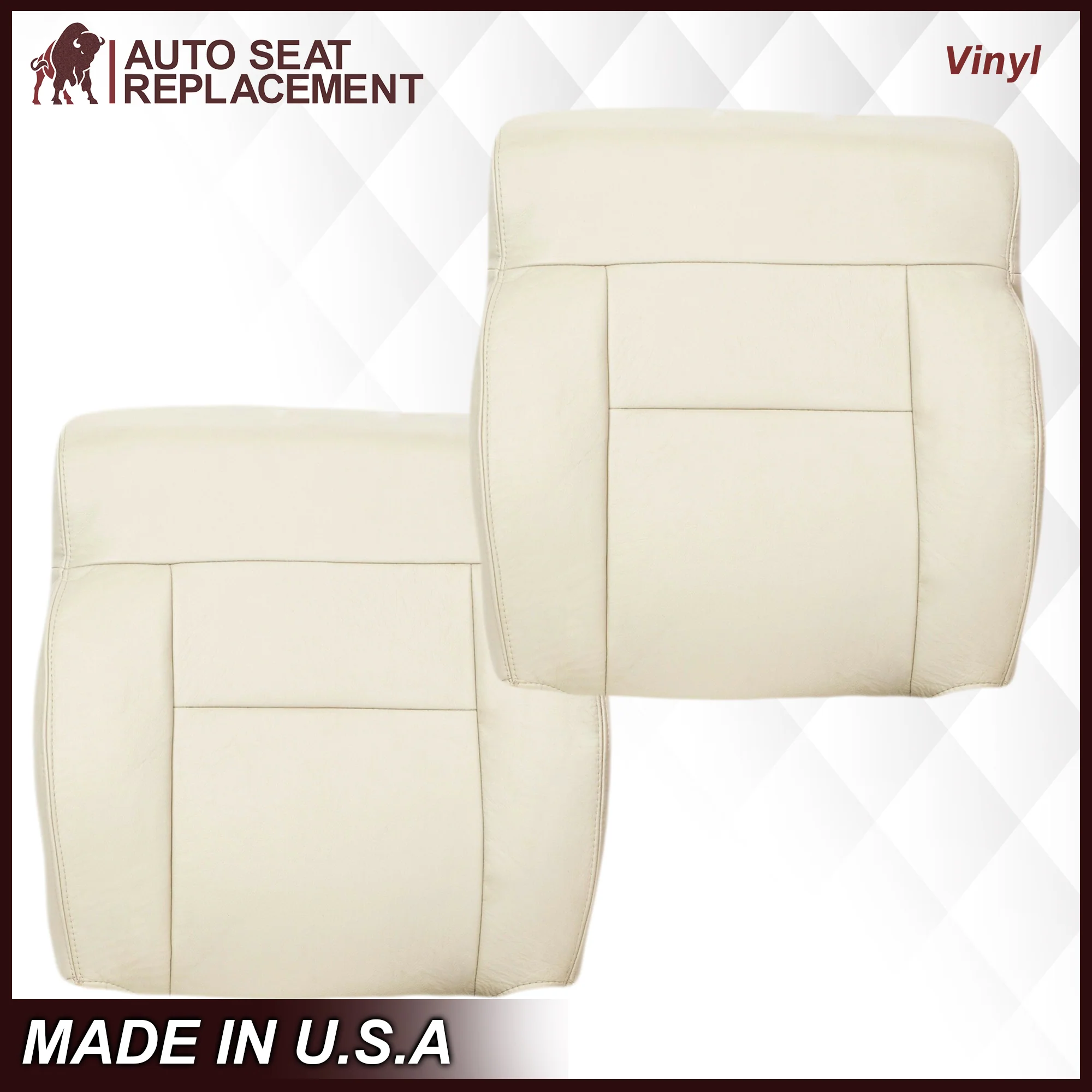 2004 Ford F150 Seat Cover in Light Parchment Tan: Choose Leather or Vinyl - Image 24