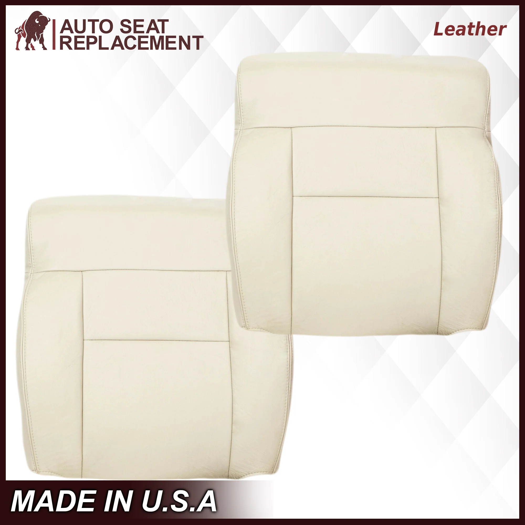2004 Ford F150 Seat Cover in Light Parchment Tan: Choose Leather or Vinyl - Image 25