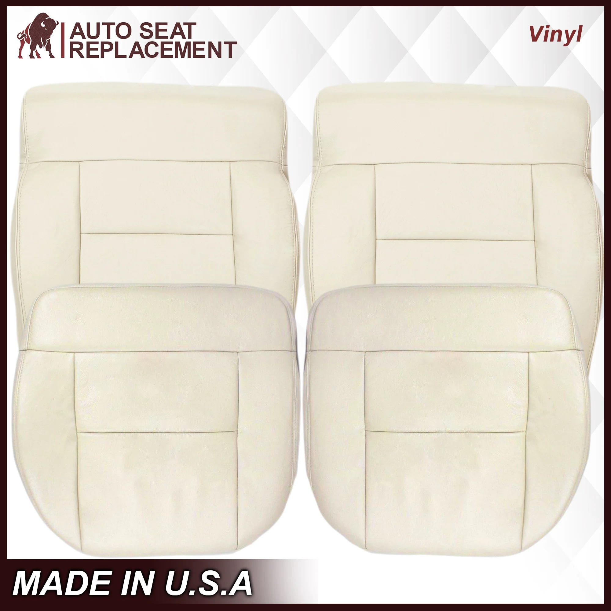 2004 Ford F150 Seat Cover in Light Parchment Tan: Choose Leather or Vinyl - Image 26