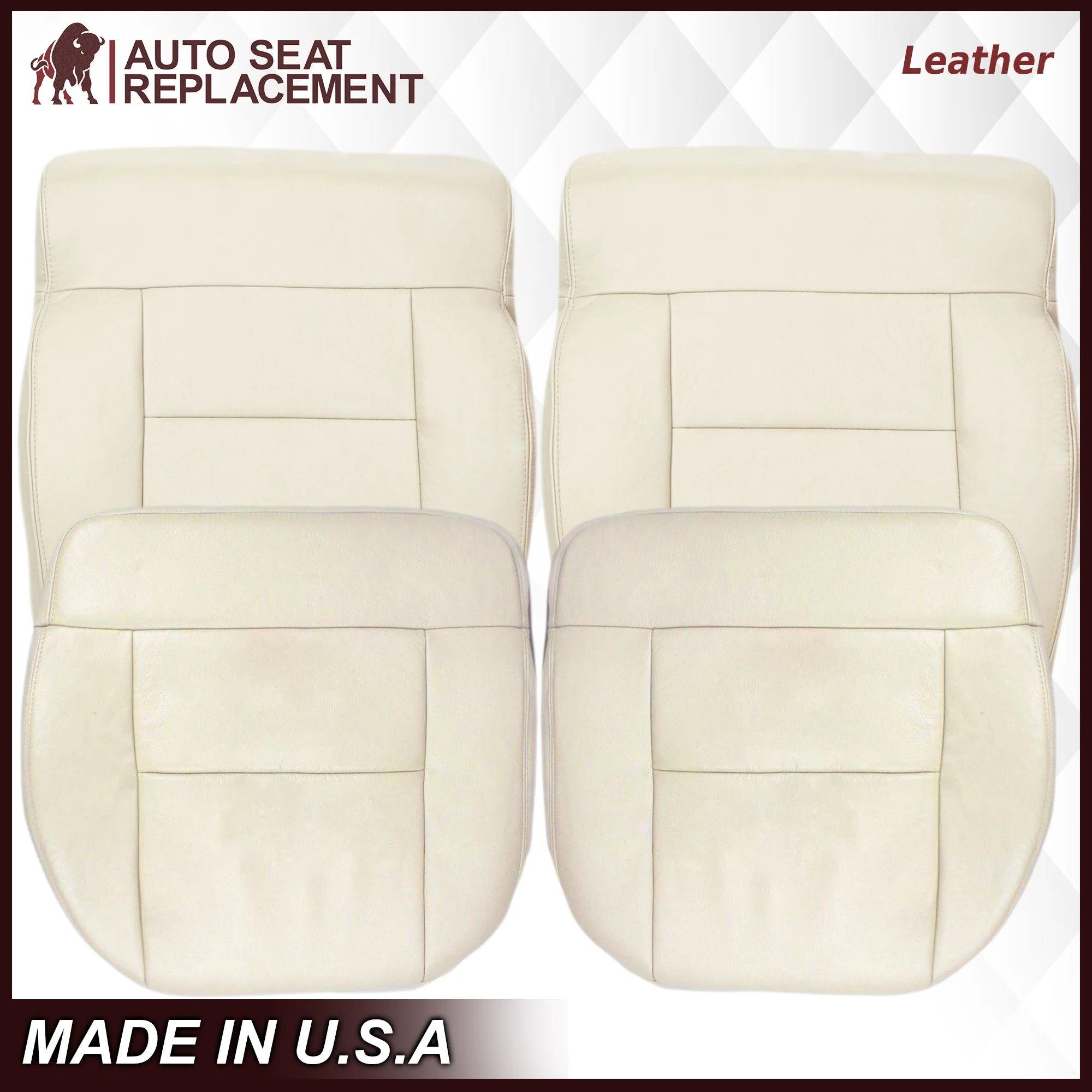 2004 Ford F150 Seat Cover in Light Parchment Tan: Choose Leather or Vinyl - Image 27