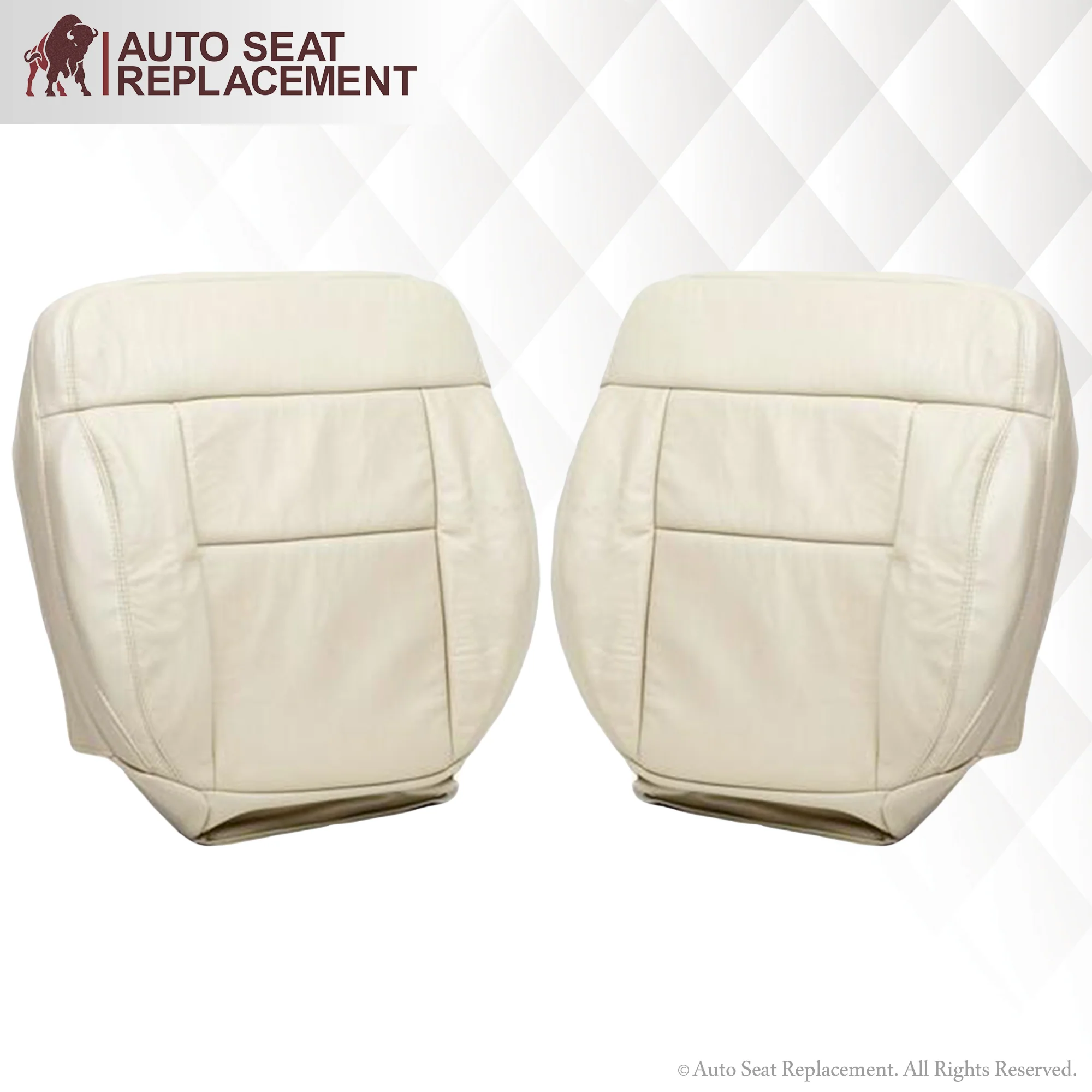 2004 Ford F150 Seat Cover in Light Parchment Tan: Choose Leather or Vinyl - Image 3