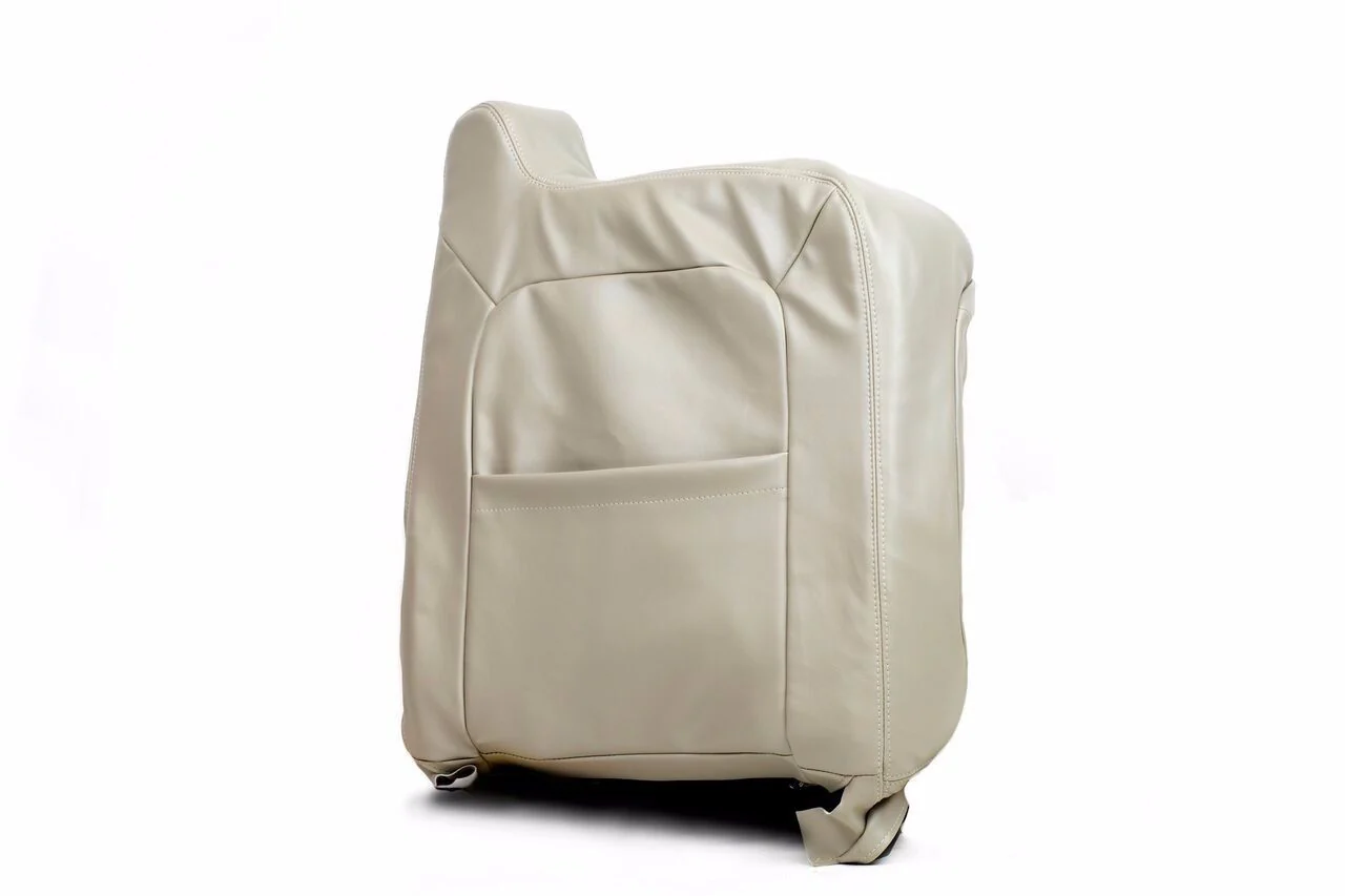 2005 2006  Chevy Tahoe Suburban Driver Bottom & Lean Back Seat Cover Tan Vinyl - Image 7