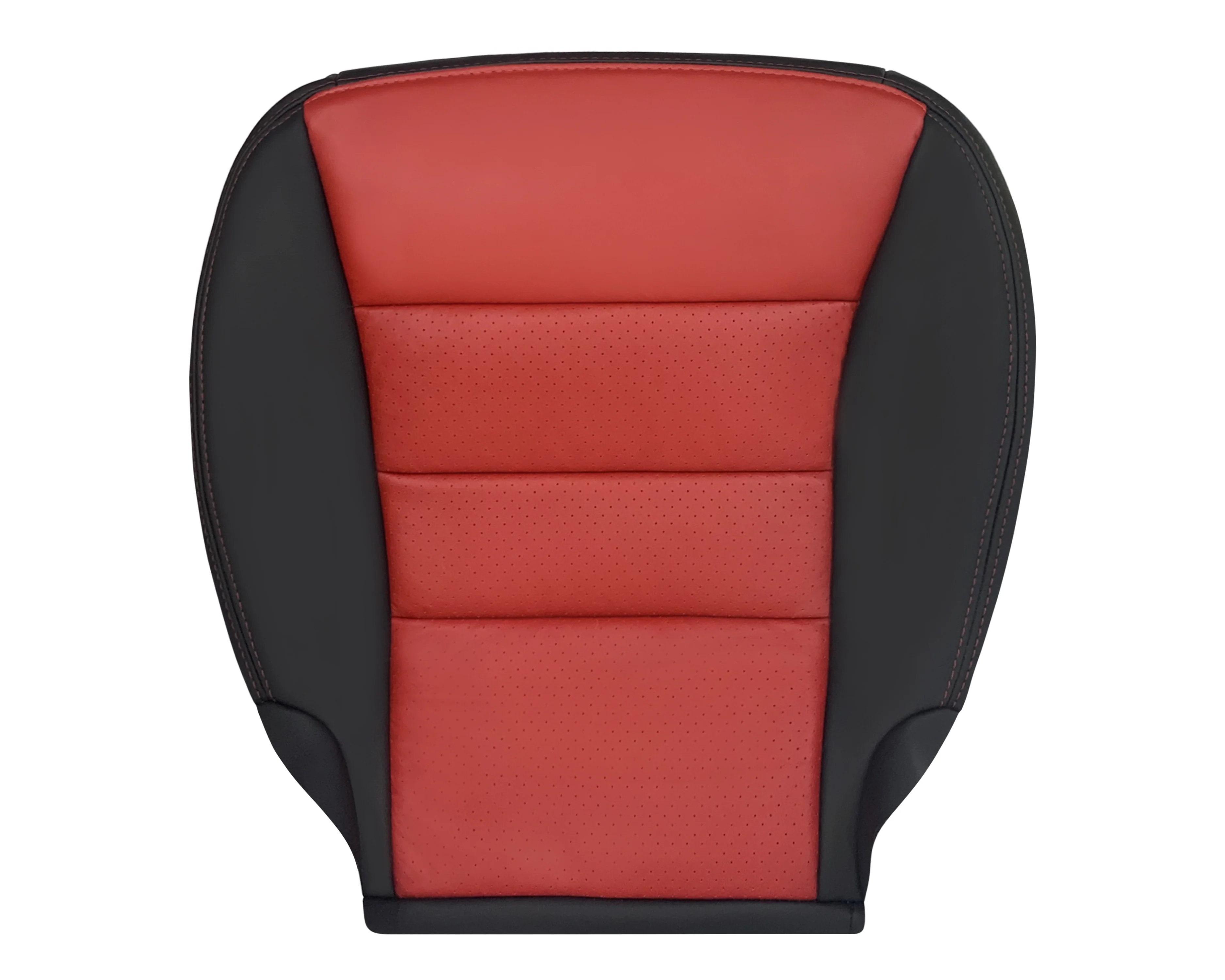 2005 - 2007 Corvette C6 Replacement Seat Cover: C6 2-tone black and Cobalt Red Perforated - Image 24