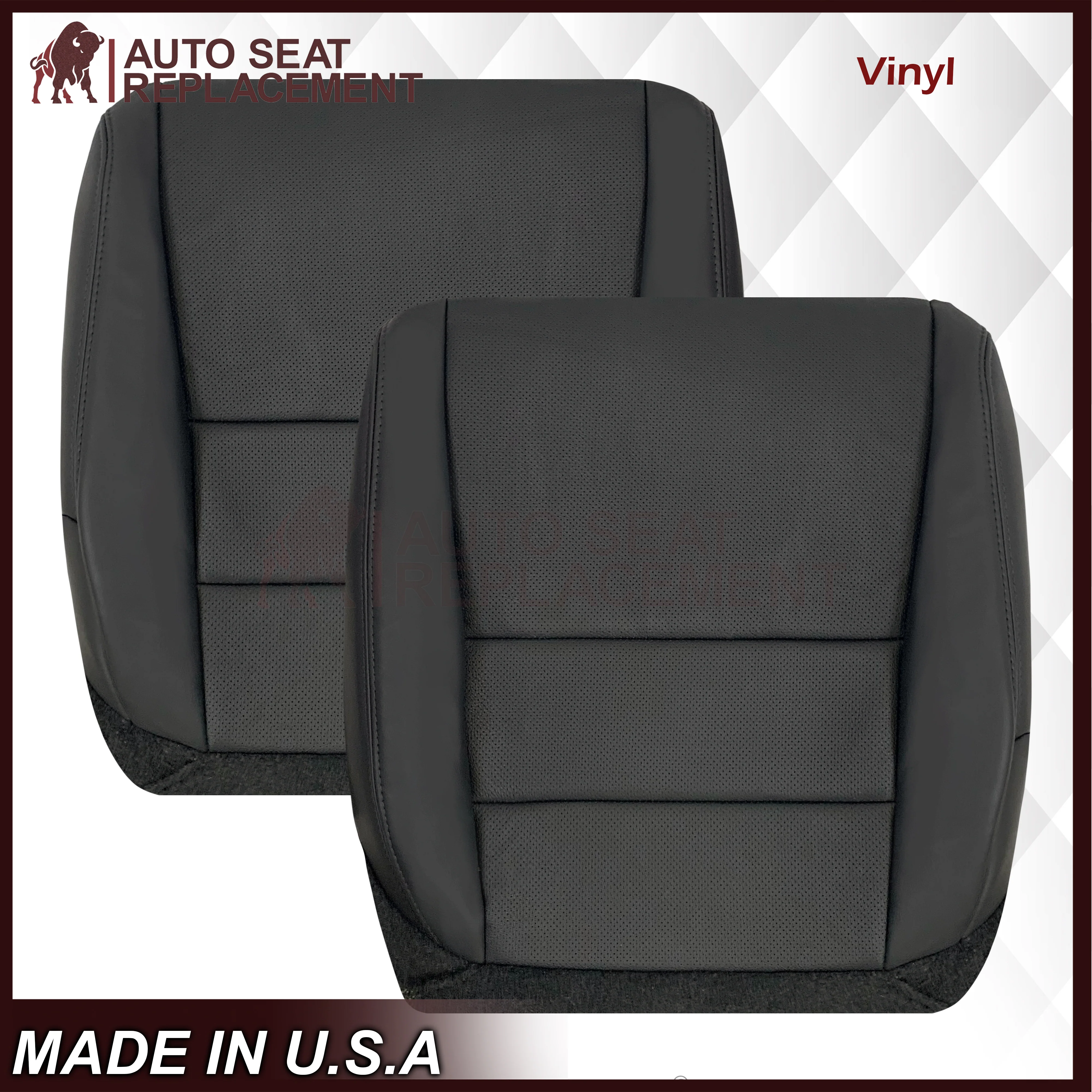 2005 - 2008 Acura TL Driver Or Passenger Seat Covers In Black: Choose Leather OR Synthetic Leather - Image 35