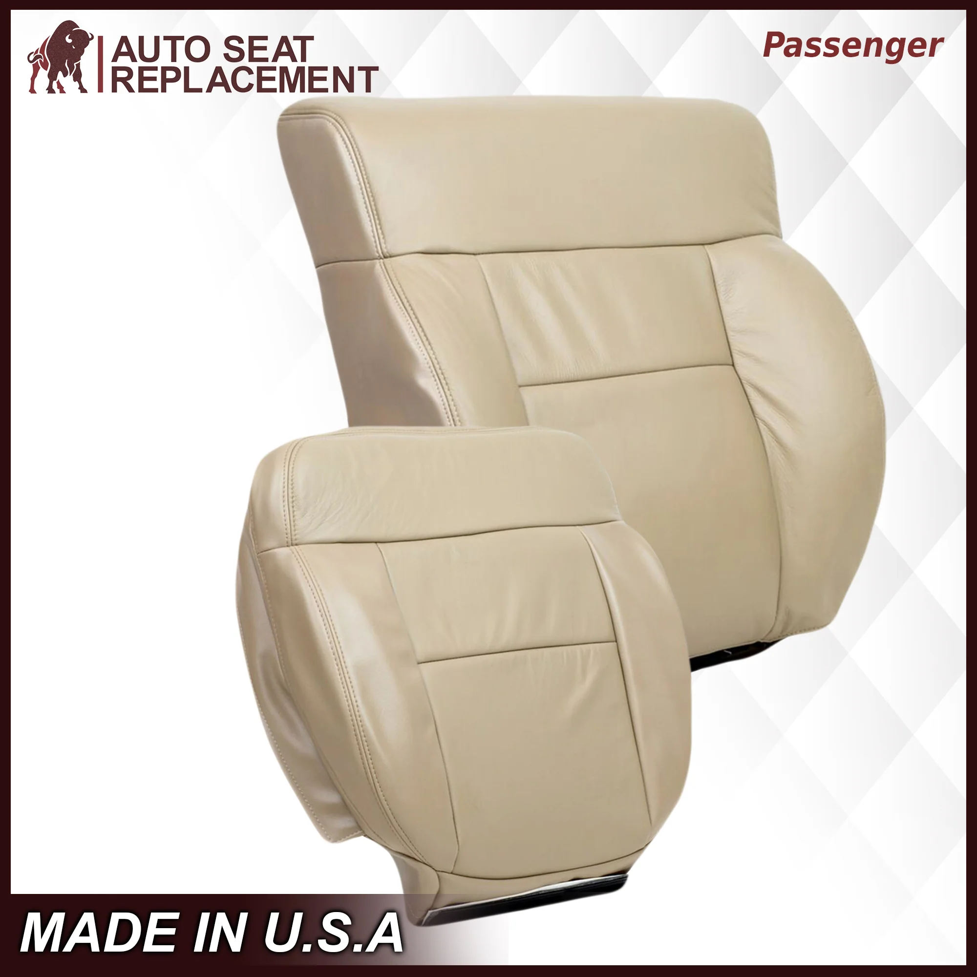 2005-2008 Ford F-150 Seat Cover in Tan: Choose Leather or Vinyl - Image 16
