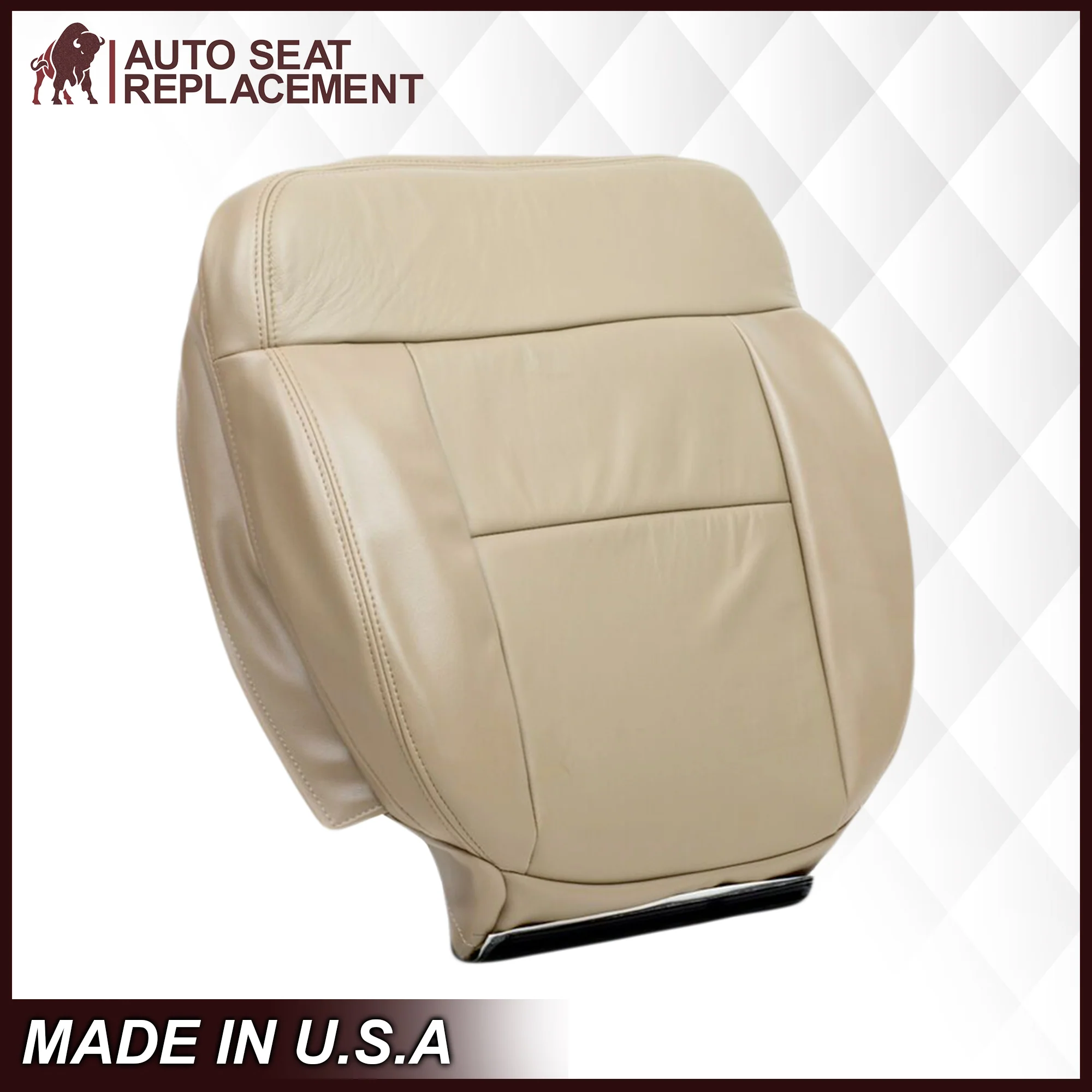 2005-2008 Ford F-150 Seat Cover in Tan: Choose Leather or Vinyl - Image 9