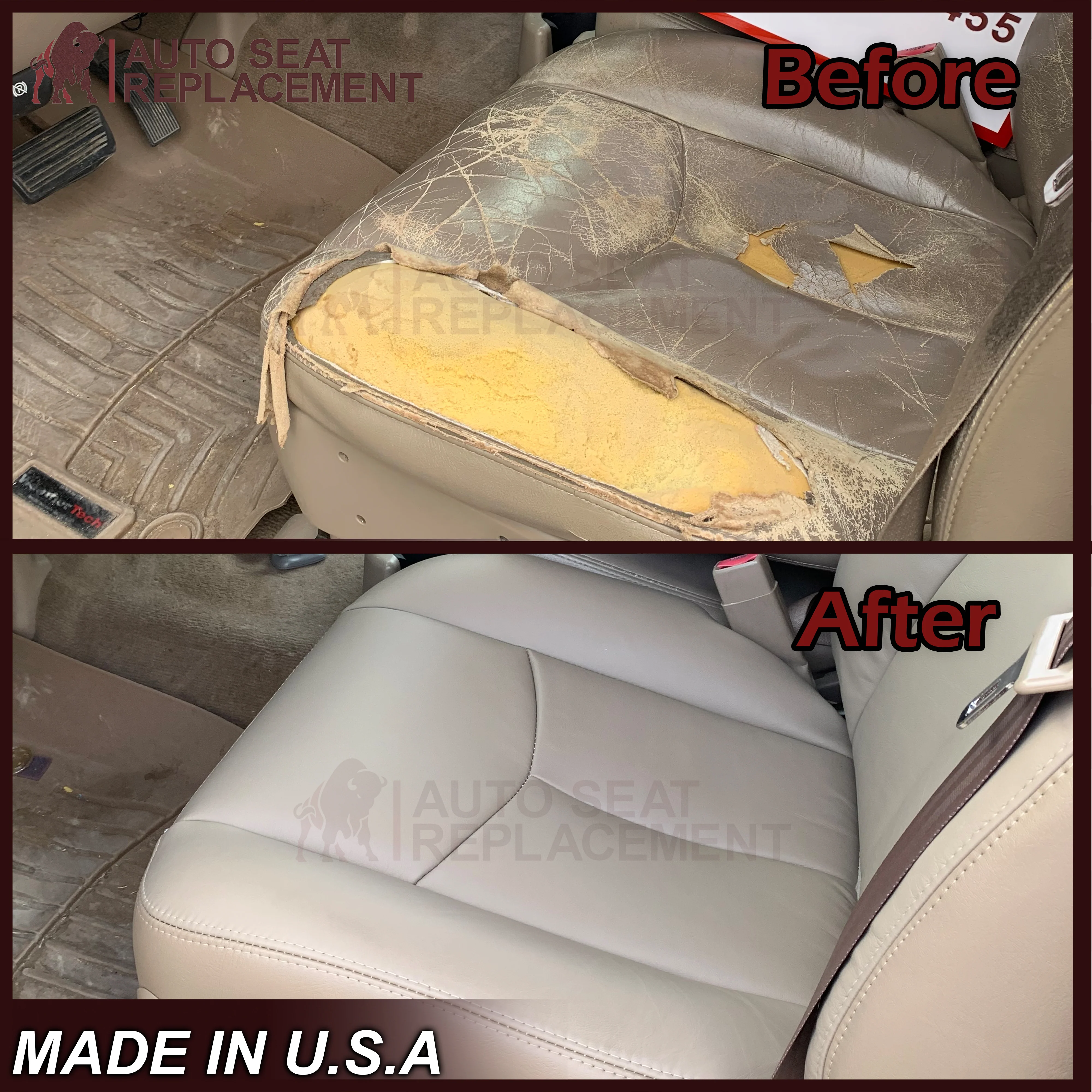 2003-2007 Chevy Tahoe/Suburban Seat Cover in Light Gray: Choose From Variations - Image 7