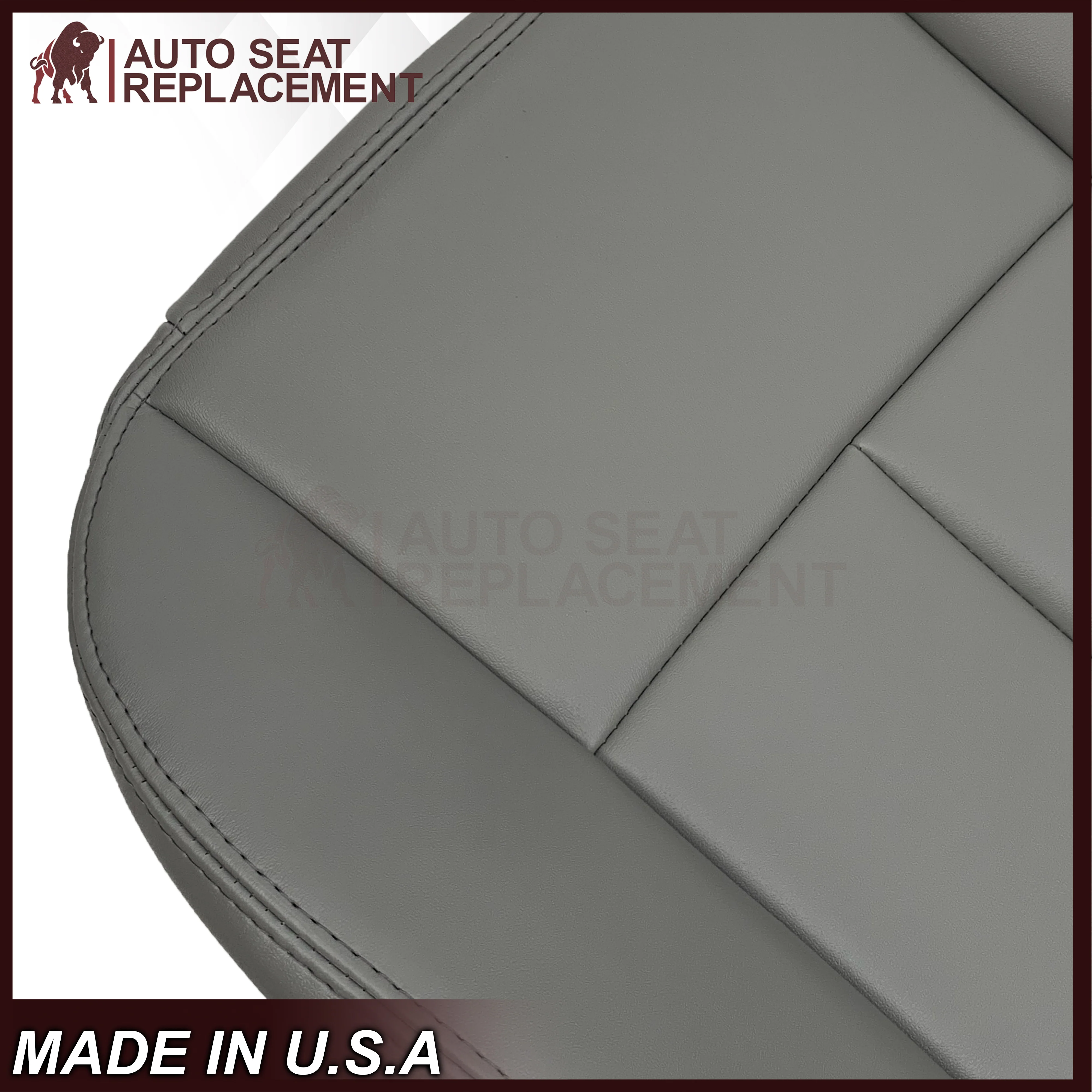 2005-2009 Chevrolet Trailblazer EXT LT Leather Replacement Seat Cover Gray - Image 7