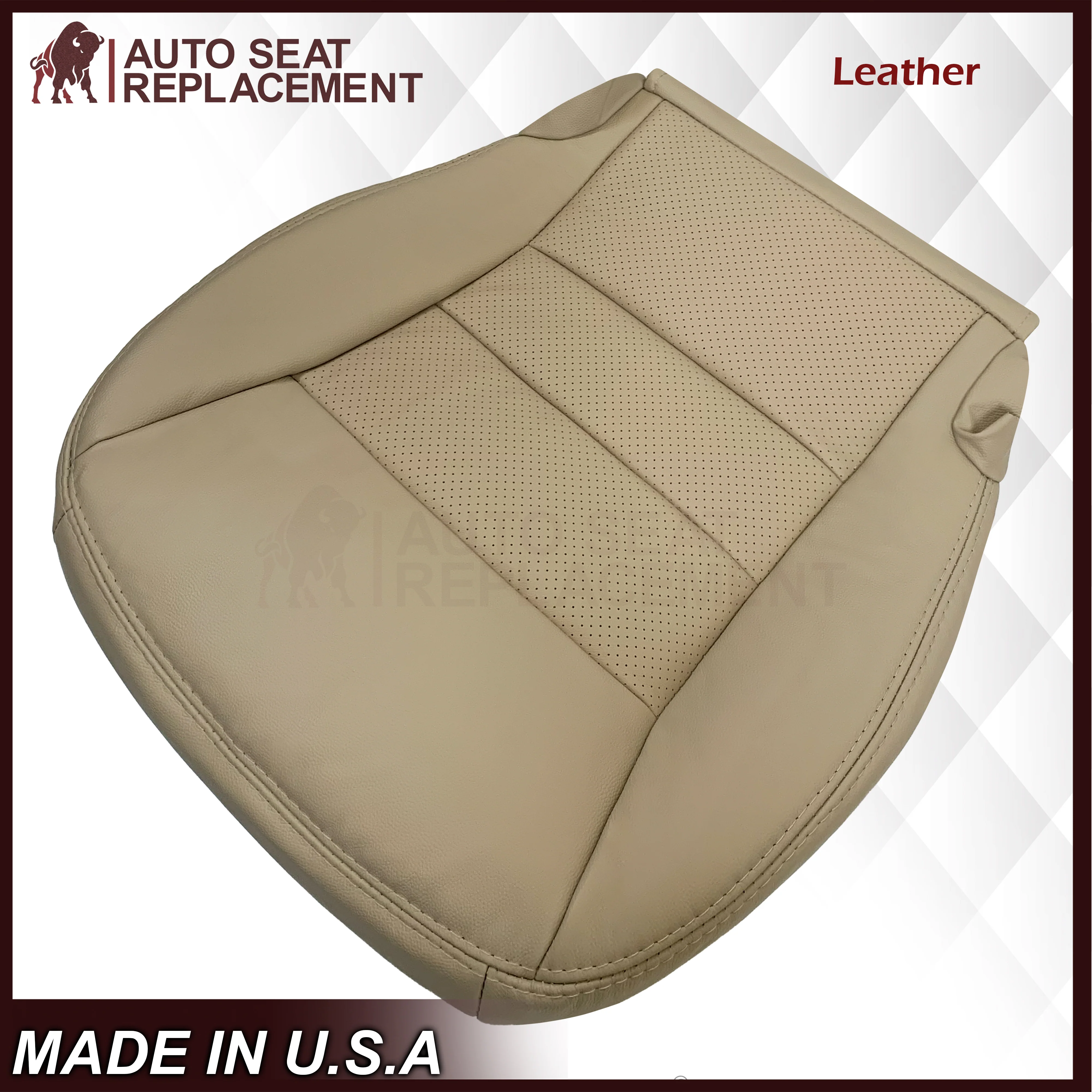 2005-2013 Chevy Corvette C6 Replacement Seat Covers: Tan Perforated - Image 10
