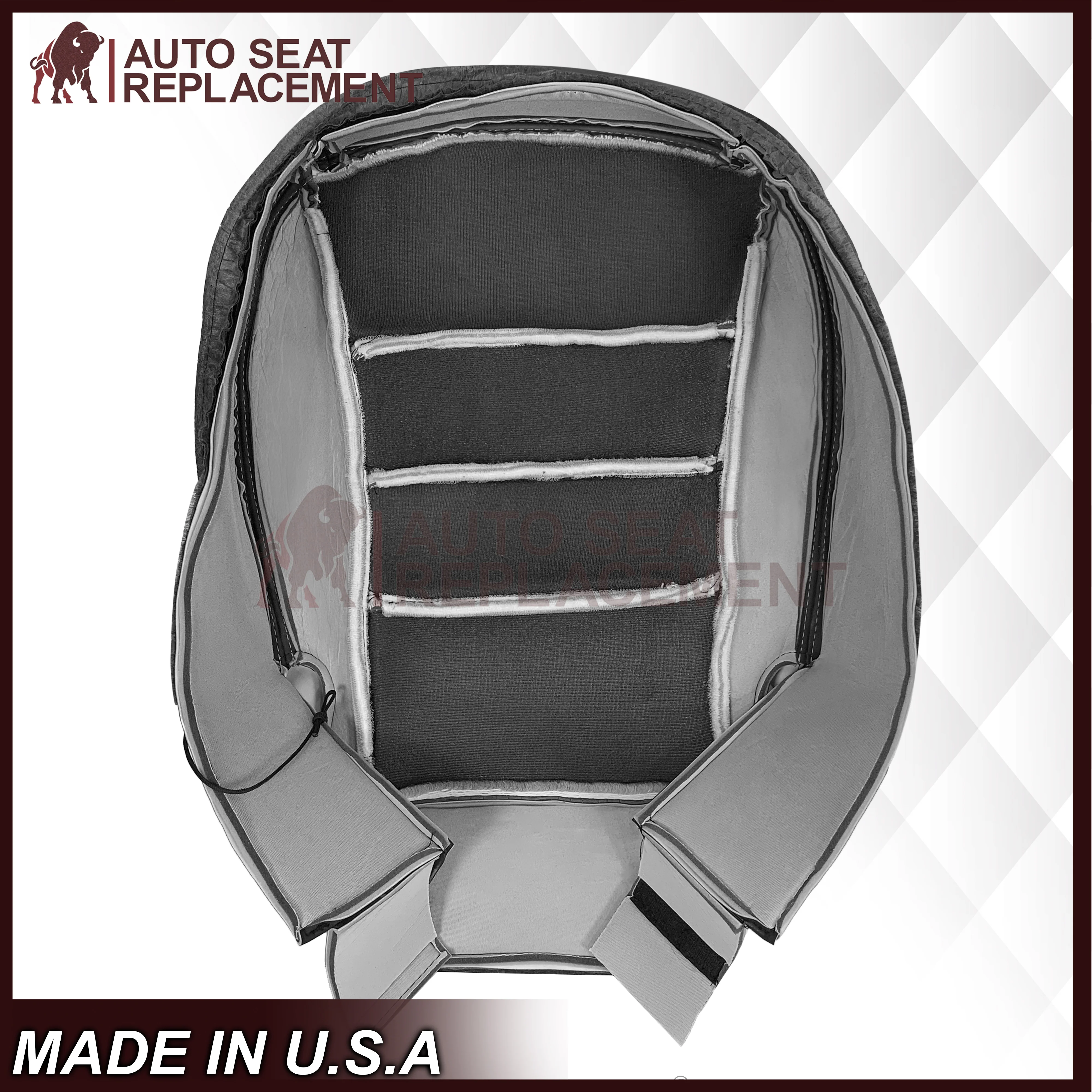 2005 - 2013 Chevy Corvette Replacement Black Perforated Seat Covers - Image 3