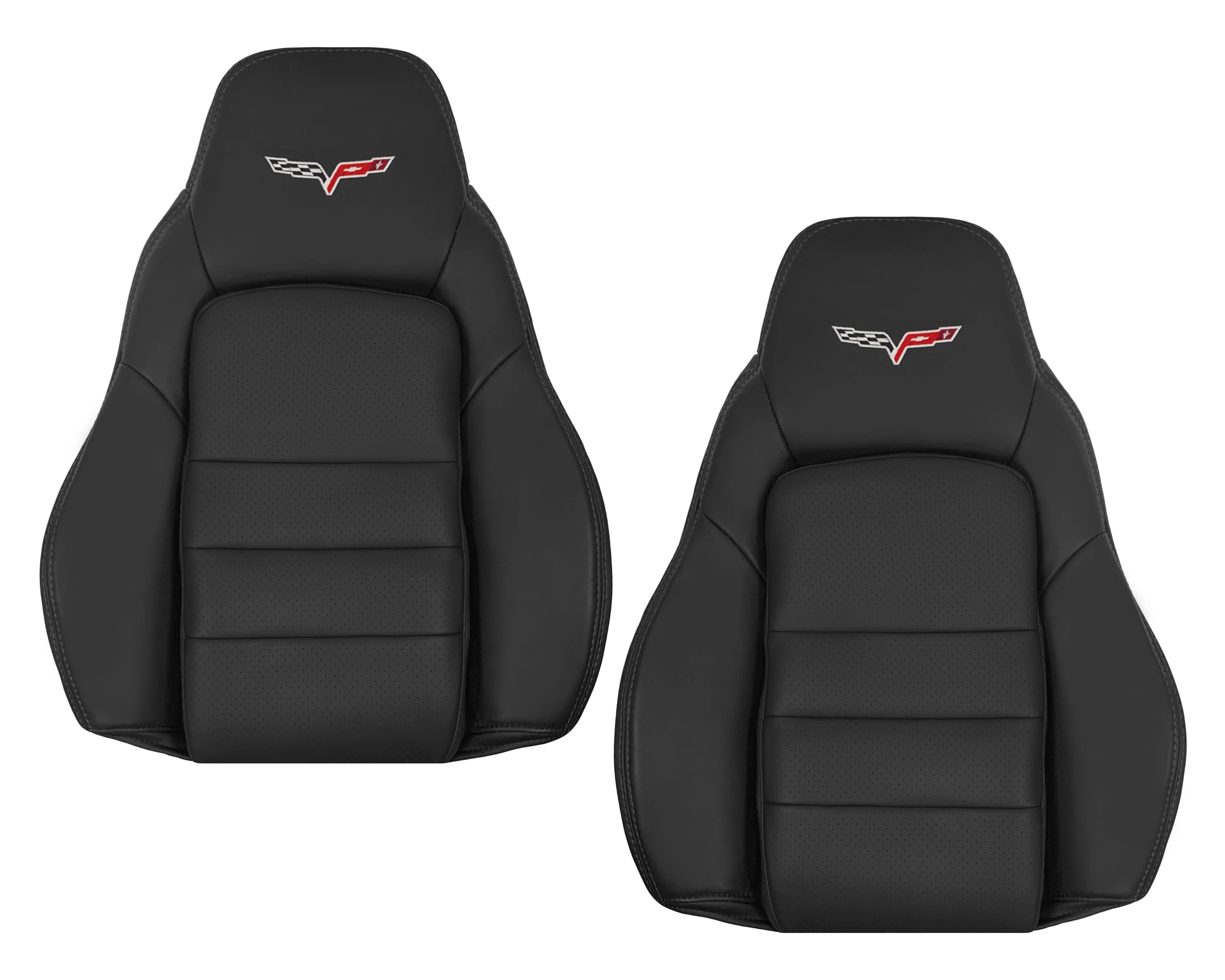 2005 - 2013 Chevy Corvette Replacement Black Perforated Seat Covers - Image 36