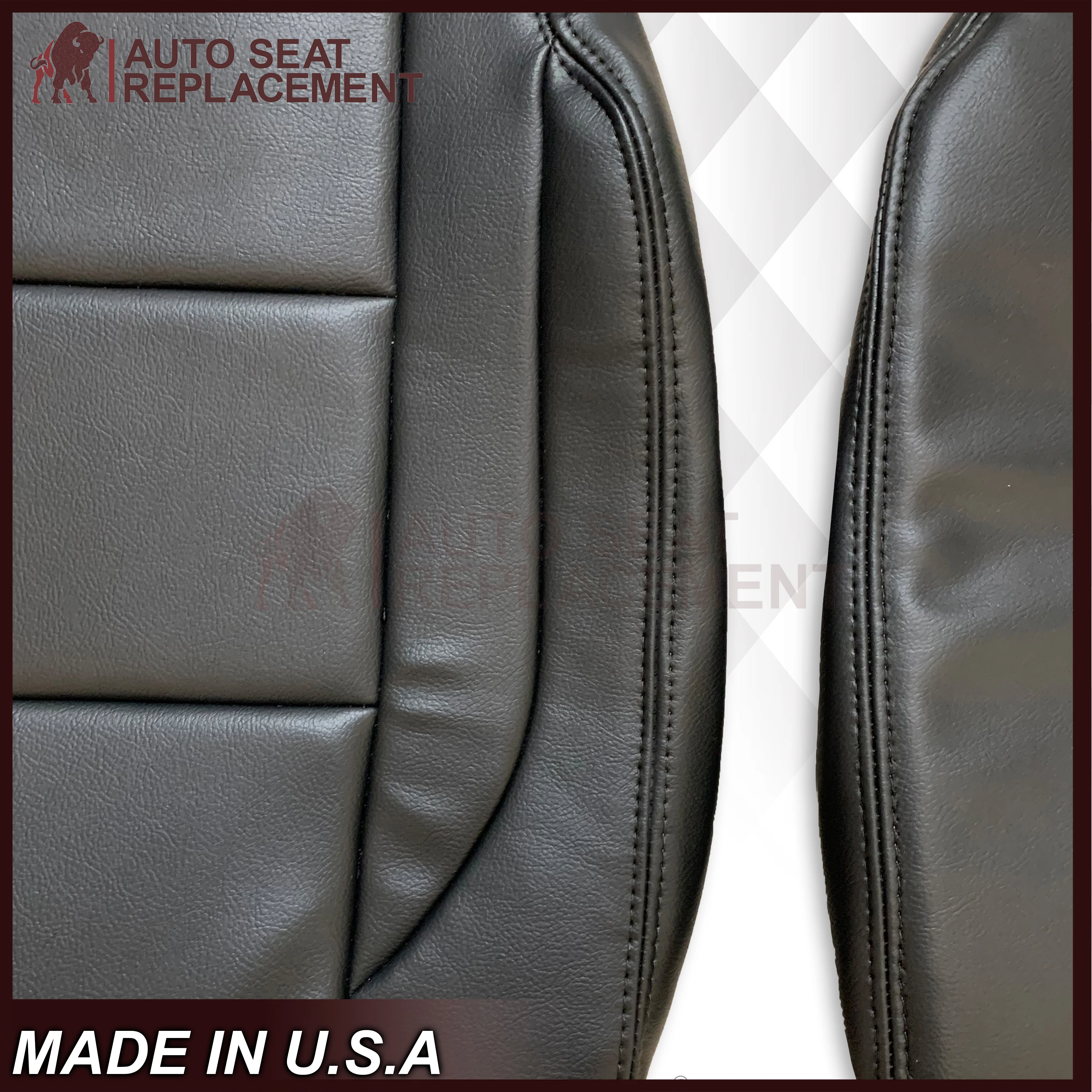 2005-2015 Nissan Titan Second Row Driver and Passenger Side Top and Bottom Seat Covers in Black : Choose from the variants - Image 5