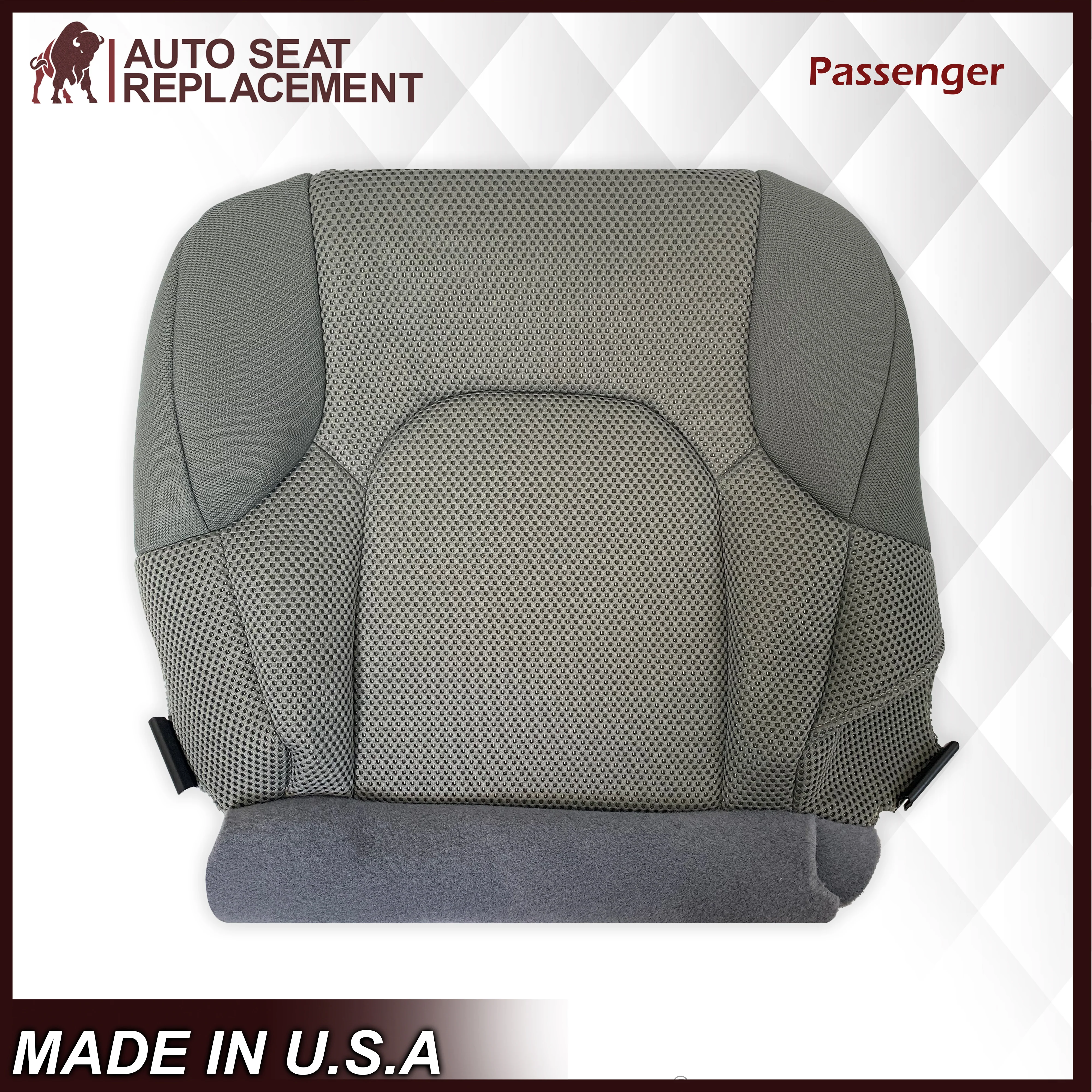 2005 - 2019 Nissan Frontier SE Replacement Bottom Gray Cloth (Fabric) Material Seat Cover - Image 3