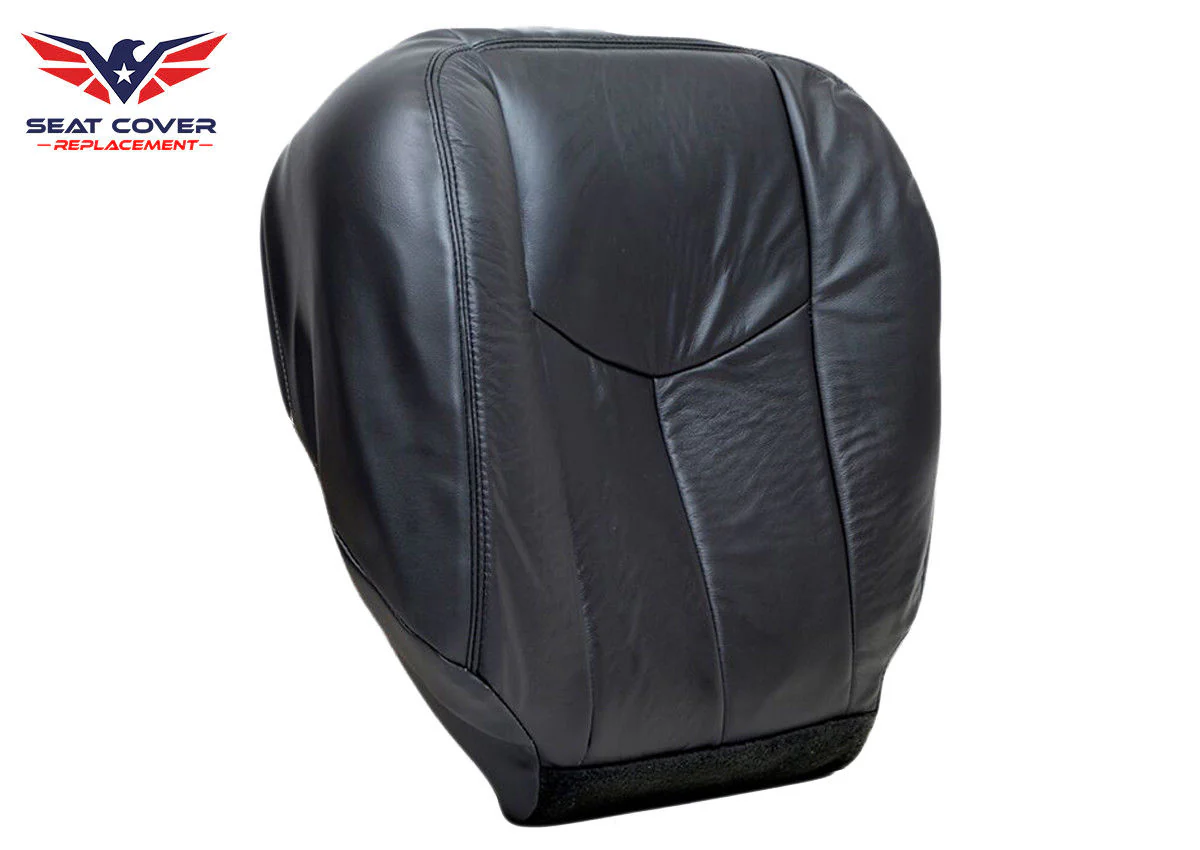 2006 2005 2004 2003 Chevy Silverado Bottom + Top Back Seat Cover Dark Gray Vinyl - Image 3