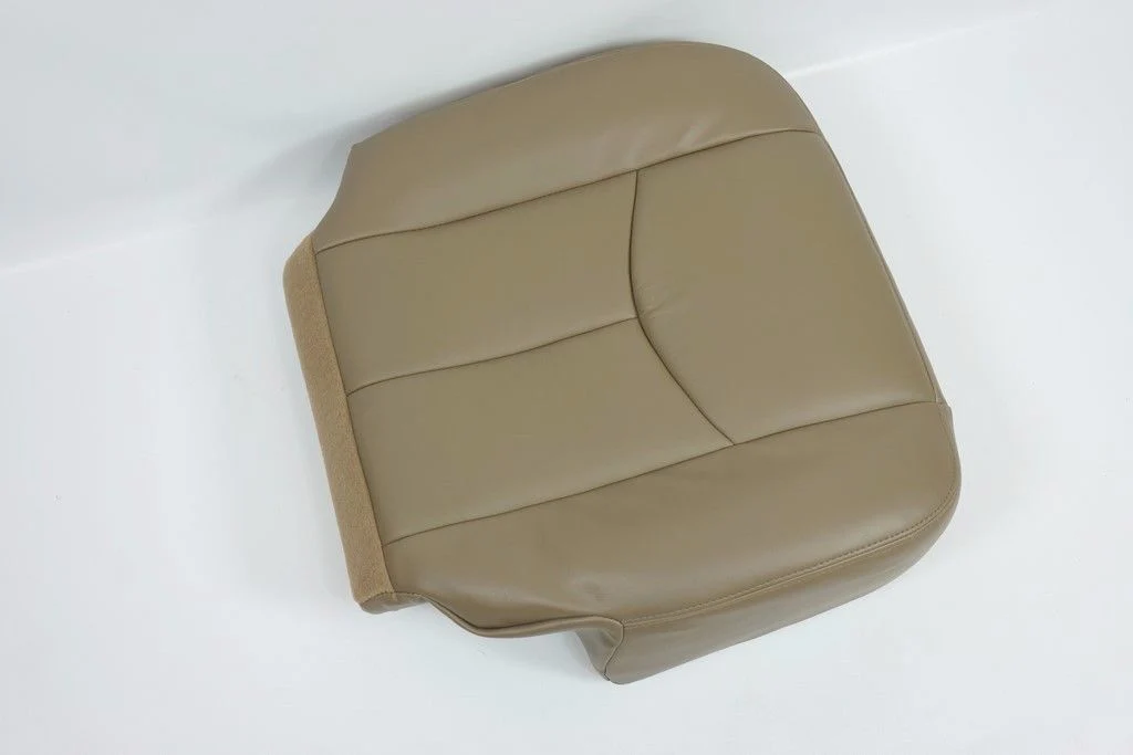 2006 2005 2004 2003 GMC Sierra Driver Side Bottom LEATHER Seat Cover TAN - Image 3
