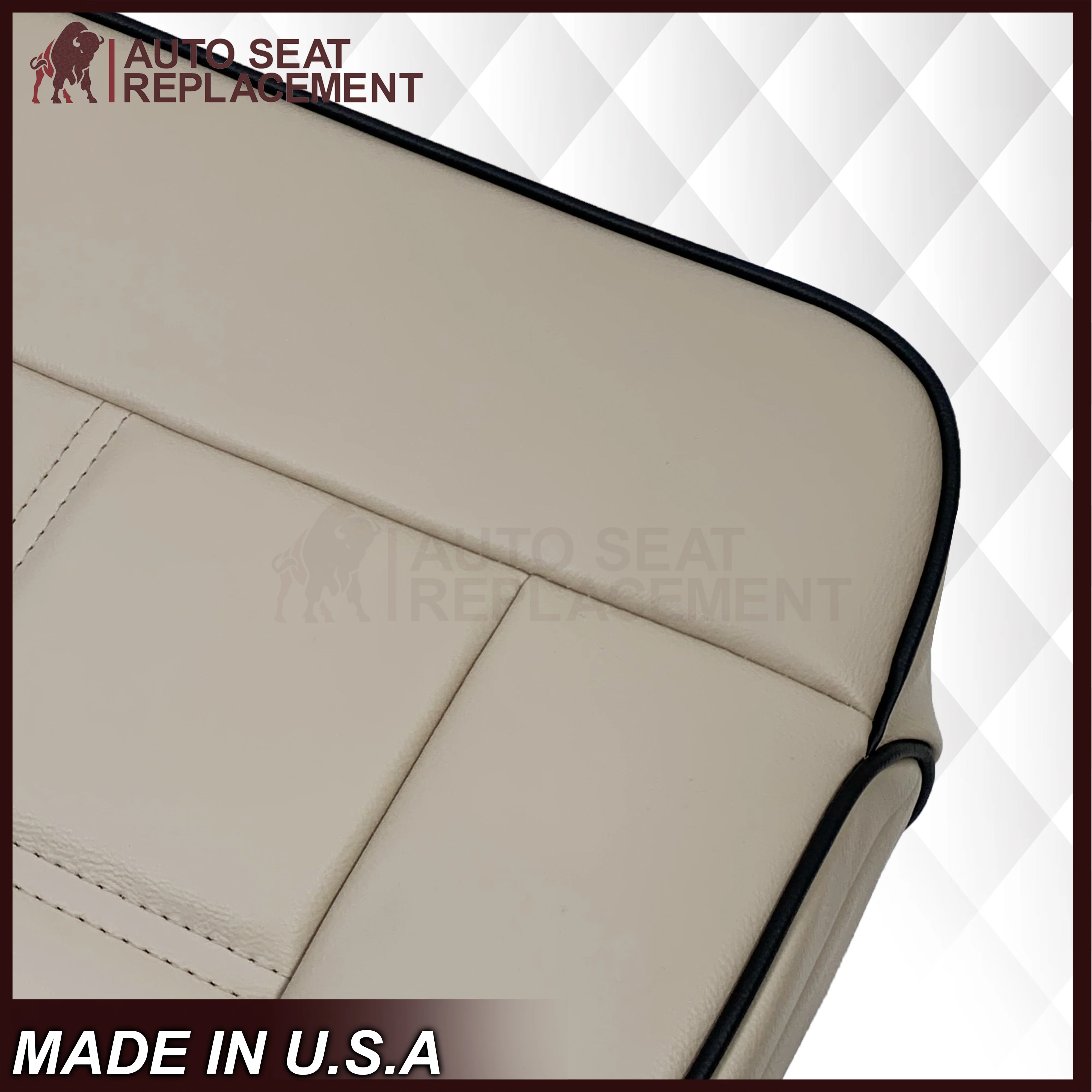 2006 2007 2008 Lincoln Mark LT Front Replacement Seat Covers in Medium Light Parchment Tan: Choose From Variants - Image 15
