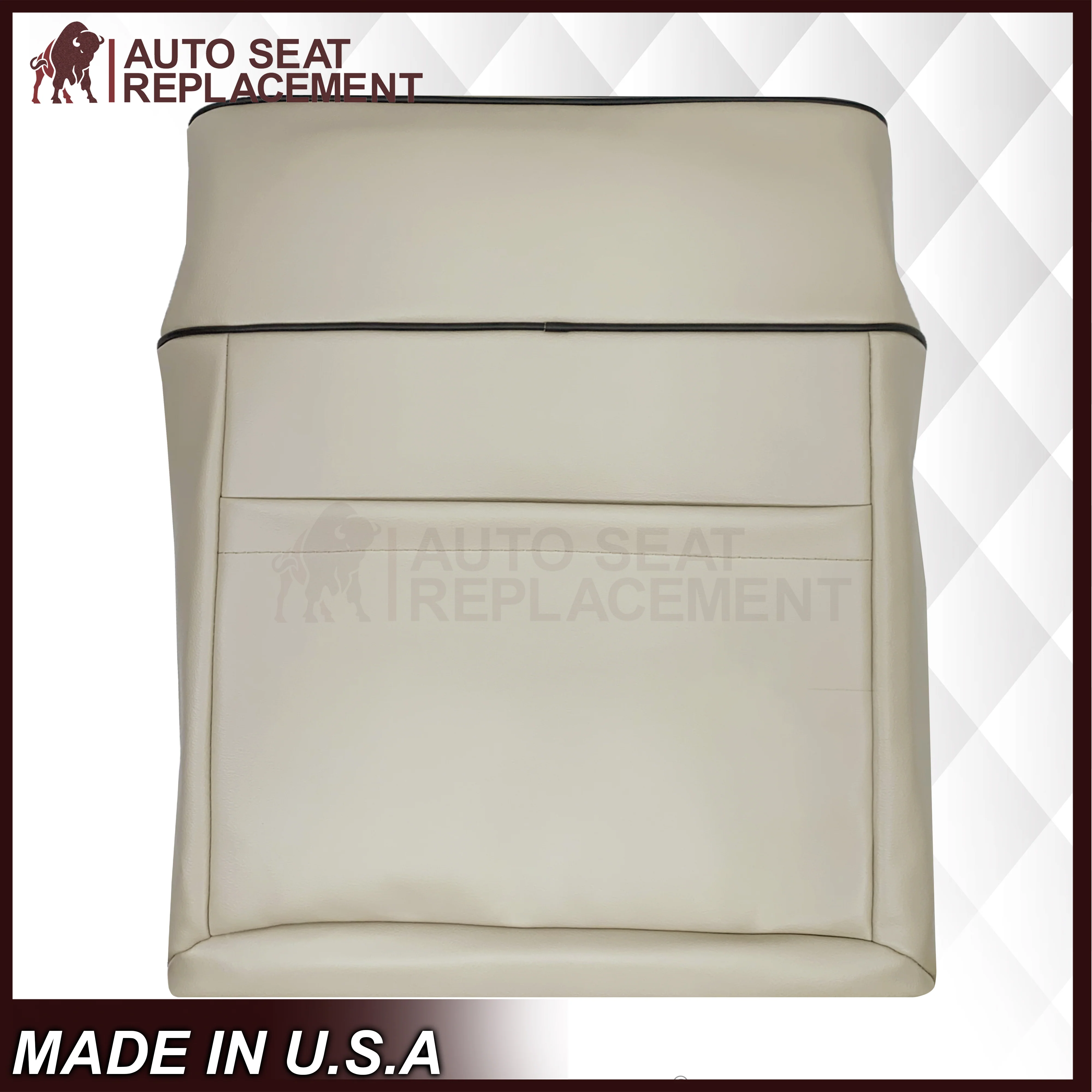 2006 2007 2008 Lincoln Mark LT Front Replacement Seat Covers in Medium Light Parchment Tan: Choose From Variants - Image 5