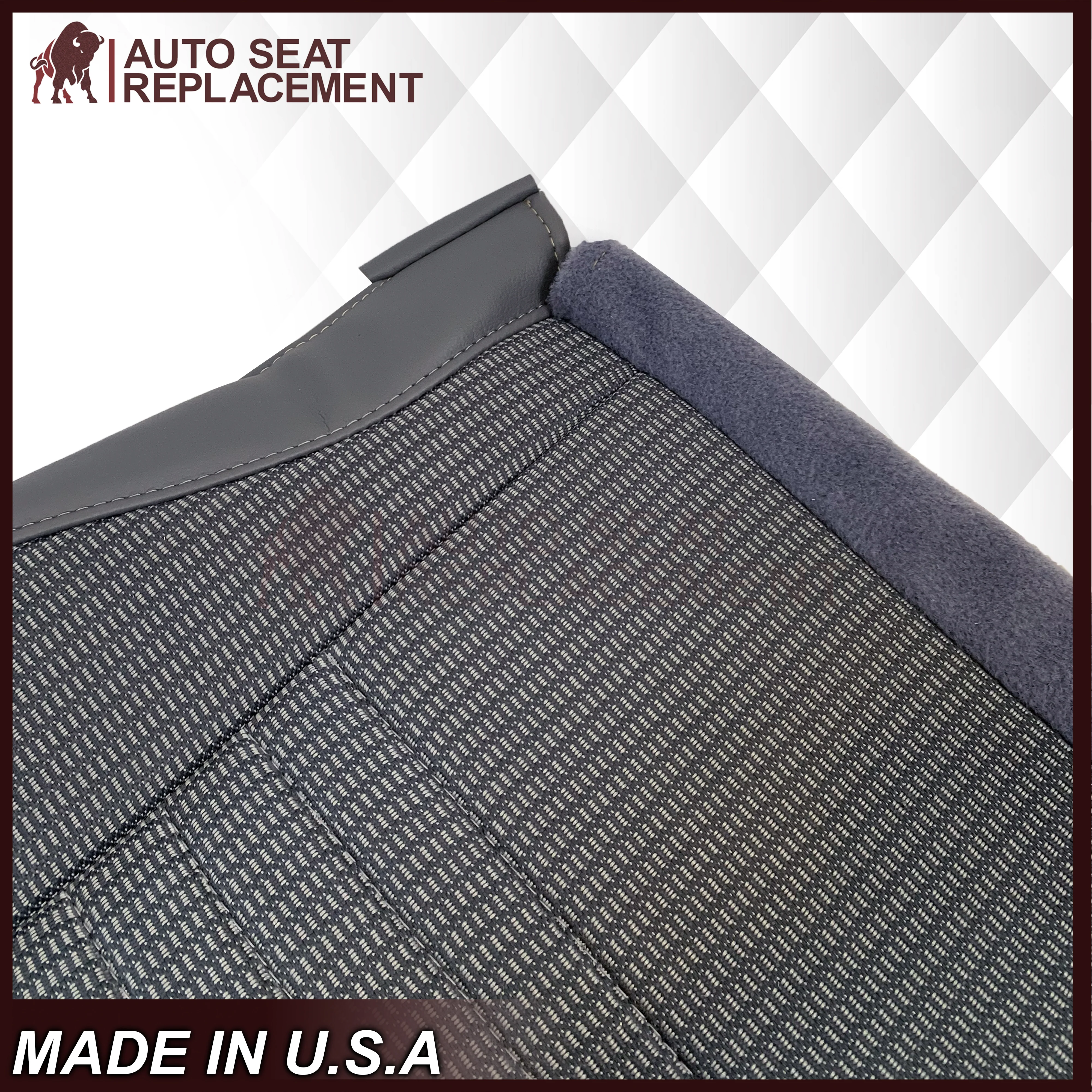 2006-2009 For Dodge Ram 1500 Regular Cab Bottom Gray Cloth Seat Cover - Image 3