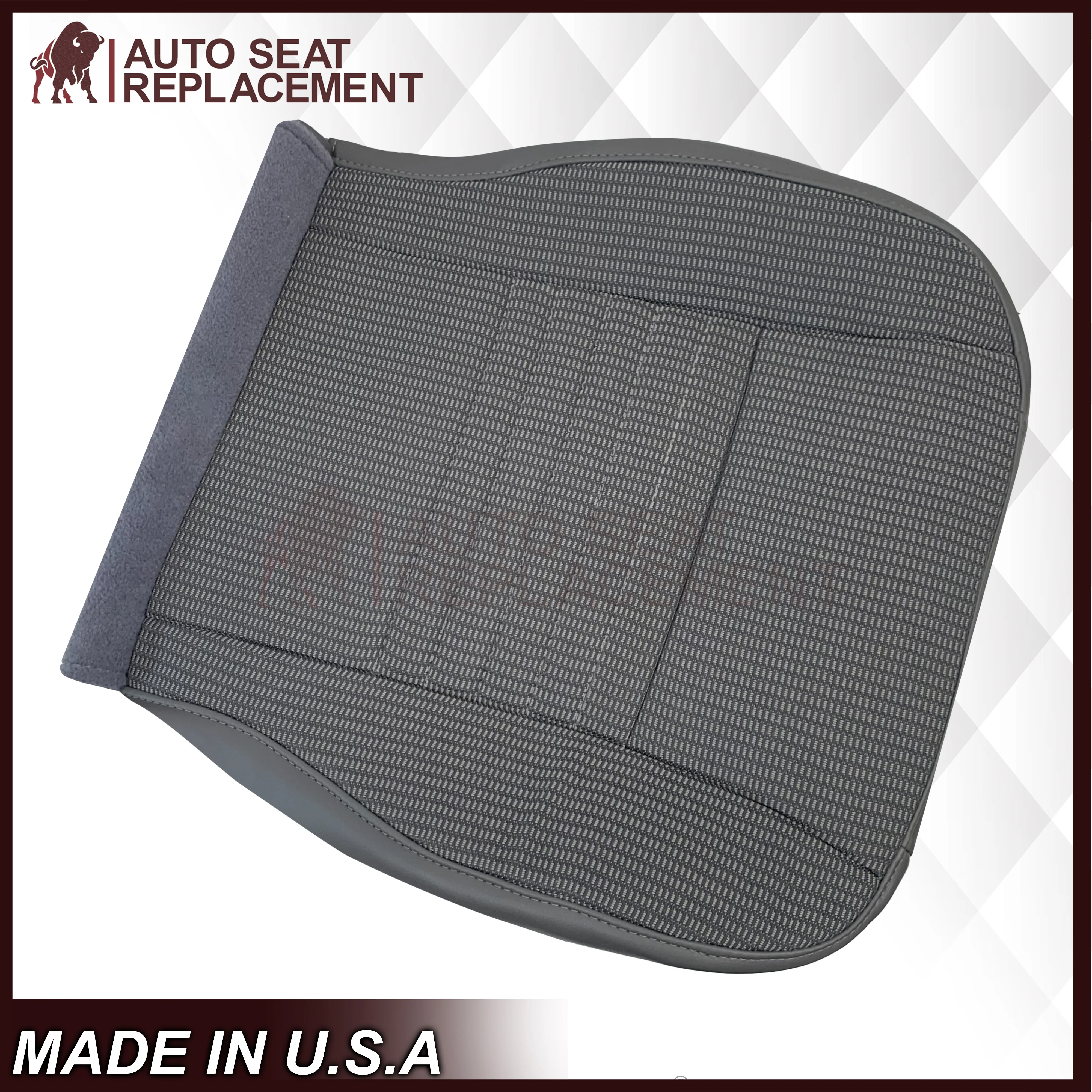 2006-2009 For Dodge Ram 1500 Regular Cab Bottom Gray Cloth Seat Cover - Image 8