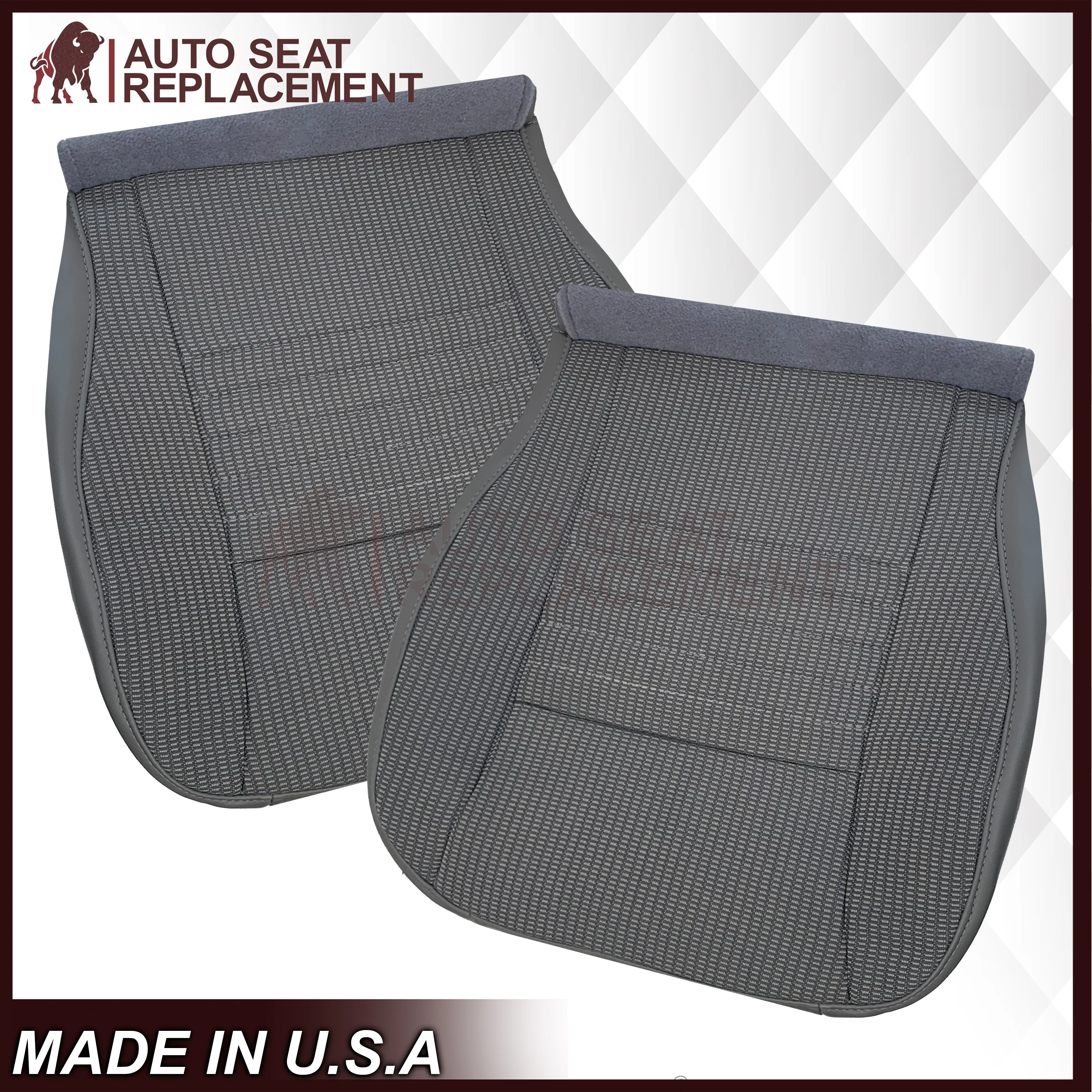 2006-2009 For Dodge Ram 1500 Regular Cab Bottom Gray Cloth Seat Cover - Image 9