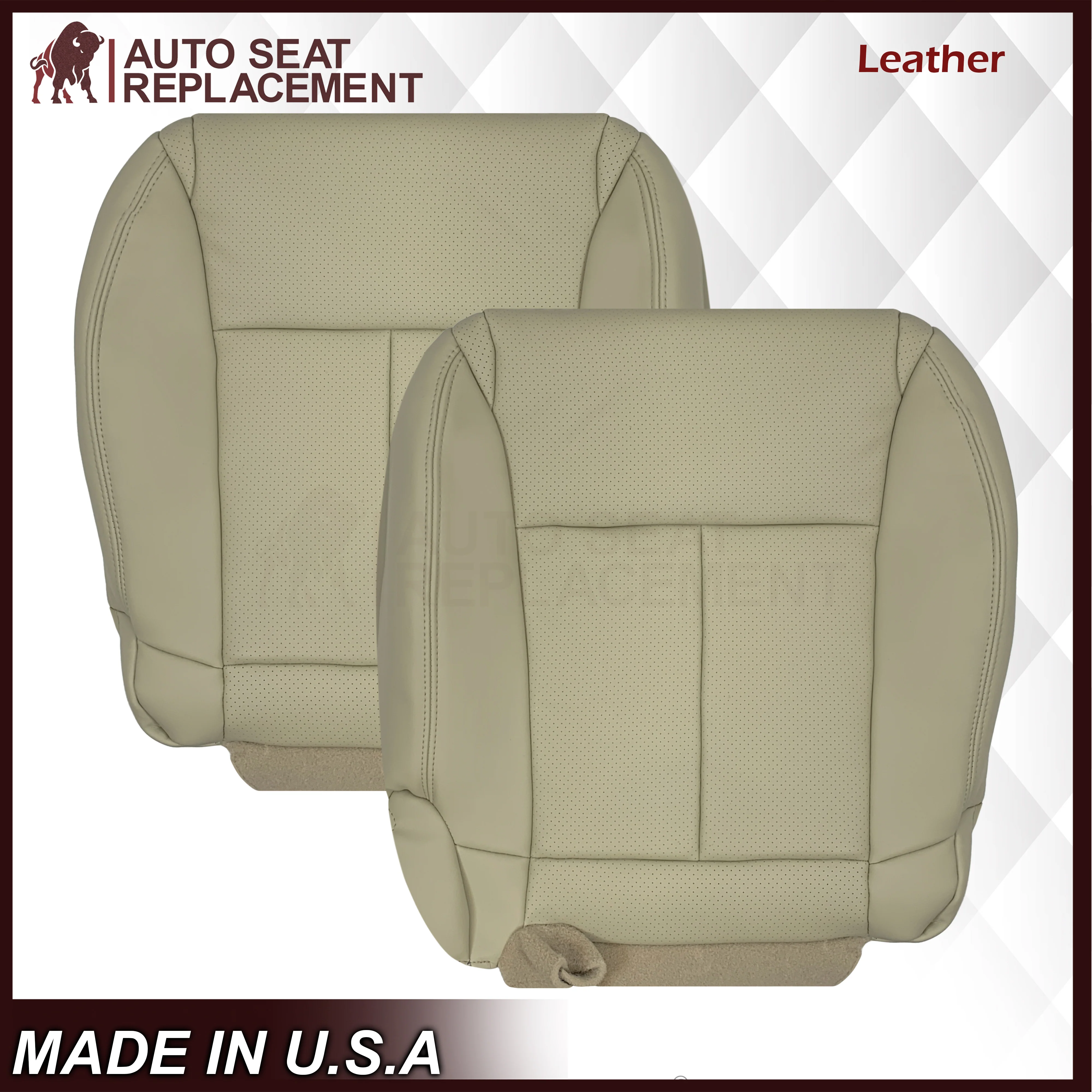 2006-2010 for Infiniti M45 M35 Sedan Bottom Replacement Seat Cover In Wheat Tan - Image 9