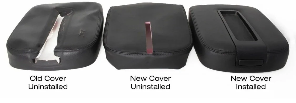 2007 2008 2009 2010 2011 2012 2013 2014 GMC Sierra Center Console Lid Cover Black - Image 3