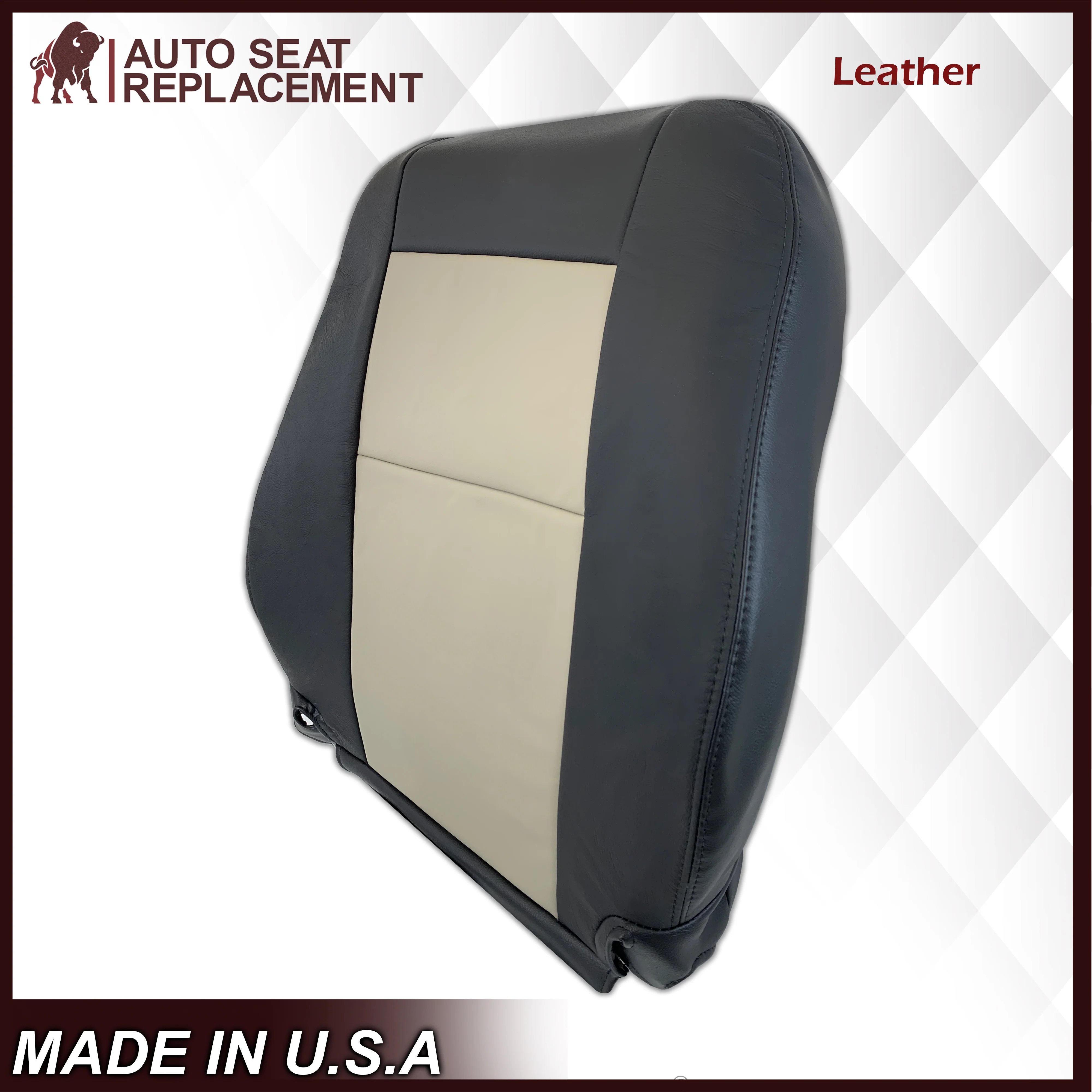 2007 2008 2009 2010 Ford Explorer Sport Trac Seat Covers in 2-Tone Black & Gray (Charcoal Black & Medium Light Stone): Choose Leather or Vinyl - Image 23