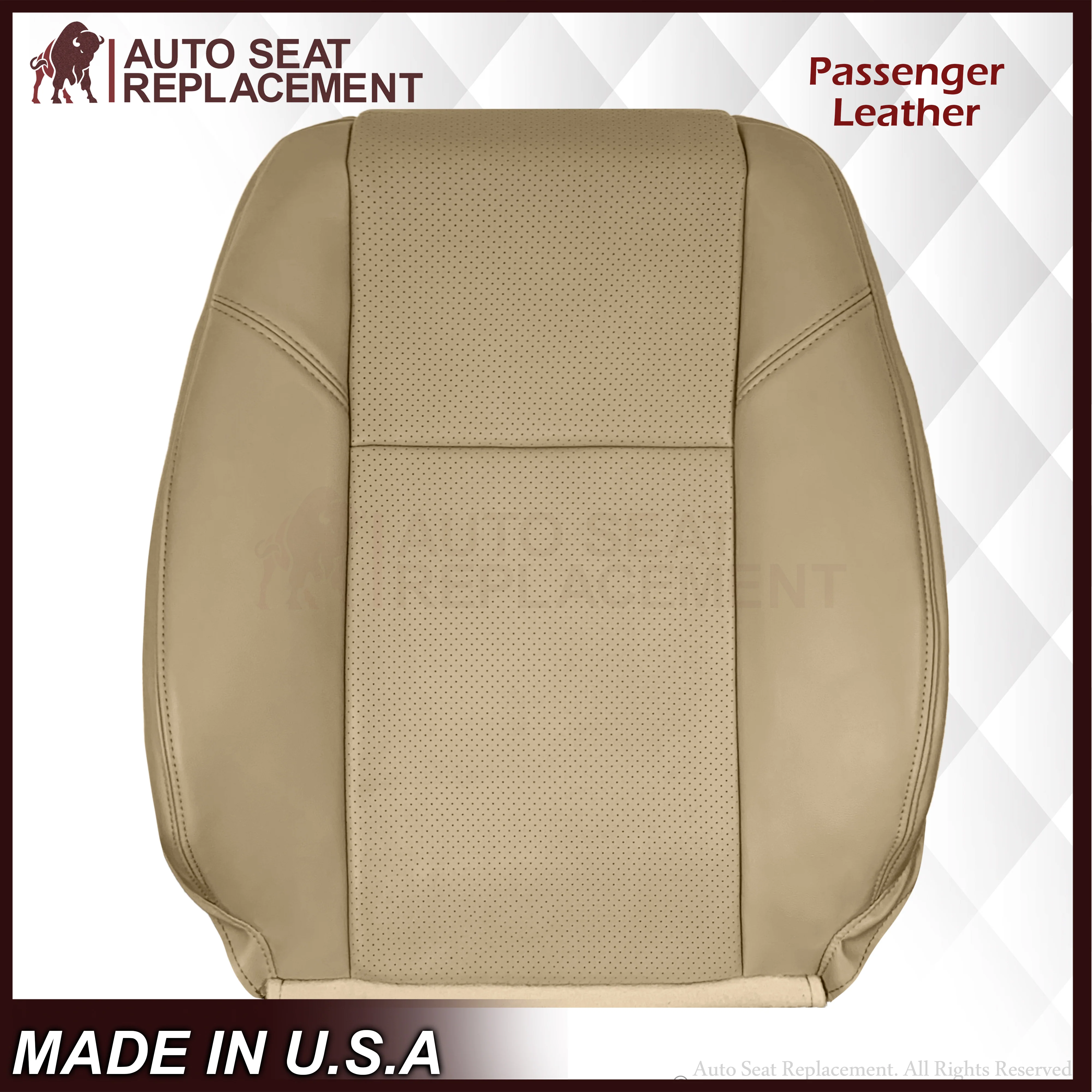 2007-2008 Cadillac Escalade Perforated Seat Cover in VERY Light Cashmere Tan: Choose From Variation - Image 14