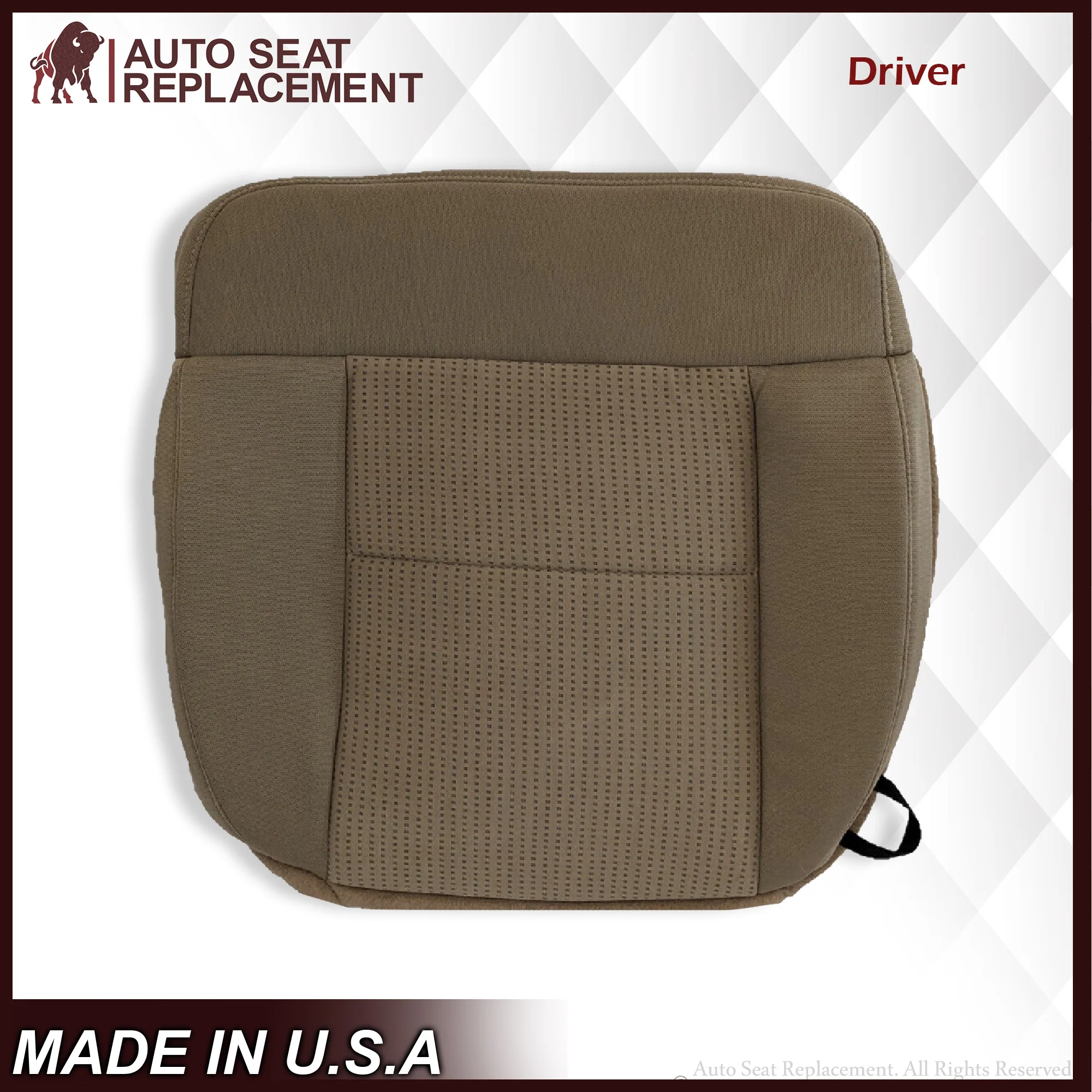 2007 2008 Ford F150 XLT Bottom Seat Cover in Pebble Tan Cloth - Image 5