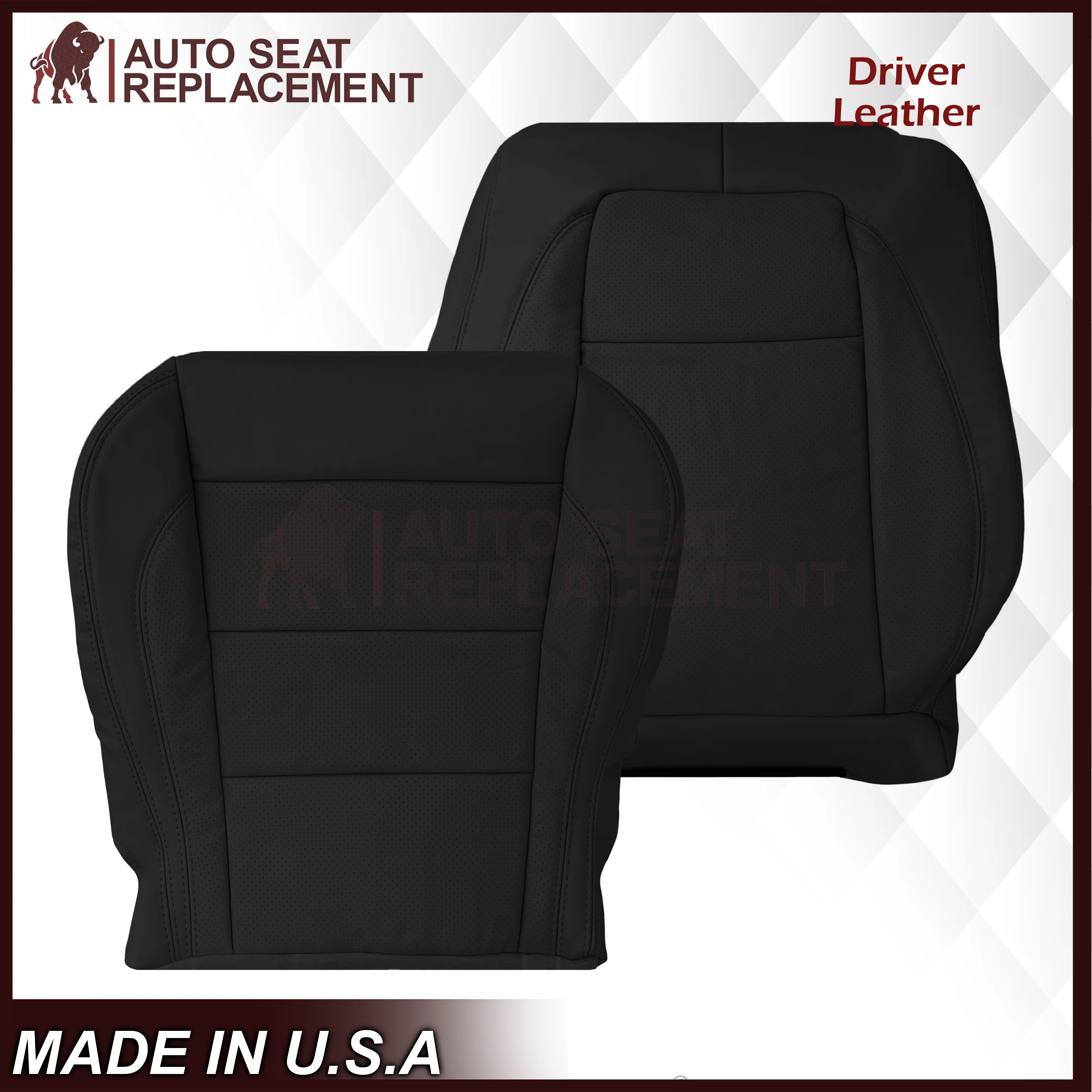 2007 - 2010 Jaguar XK XK-R Genuine Leather OR Synthetic Leather Seat Covers In Black - Image 16