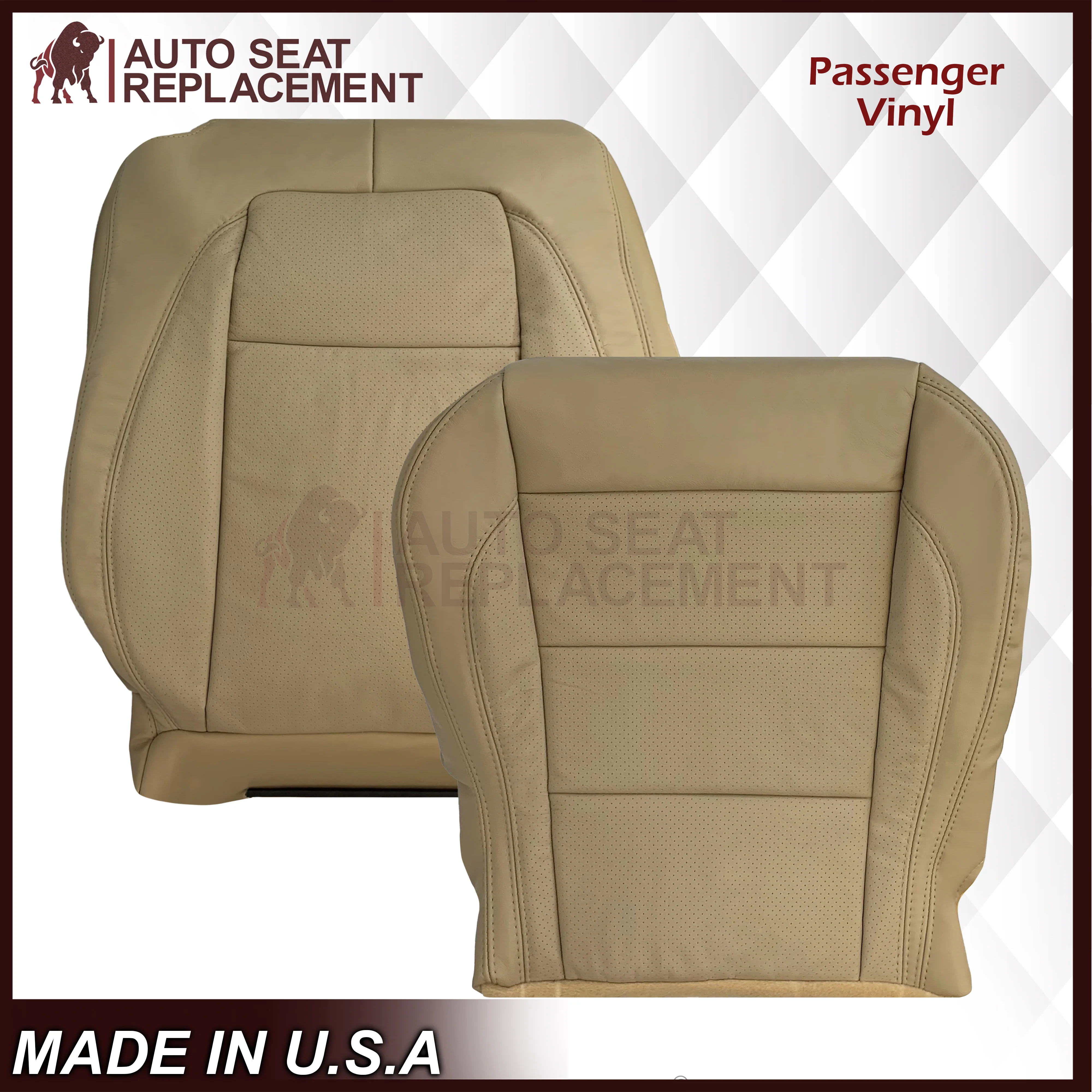 2007 - 2010 Jaguar XK XK-R Genuine Leather OR Synthetic Leather Seat Covers In Caramel Tan - Image 21