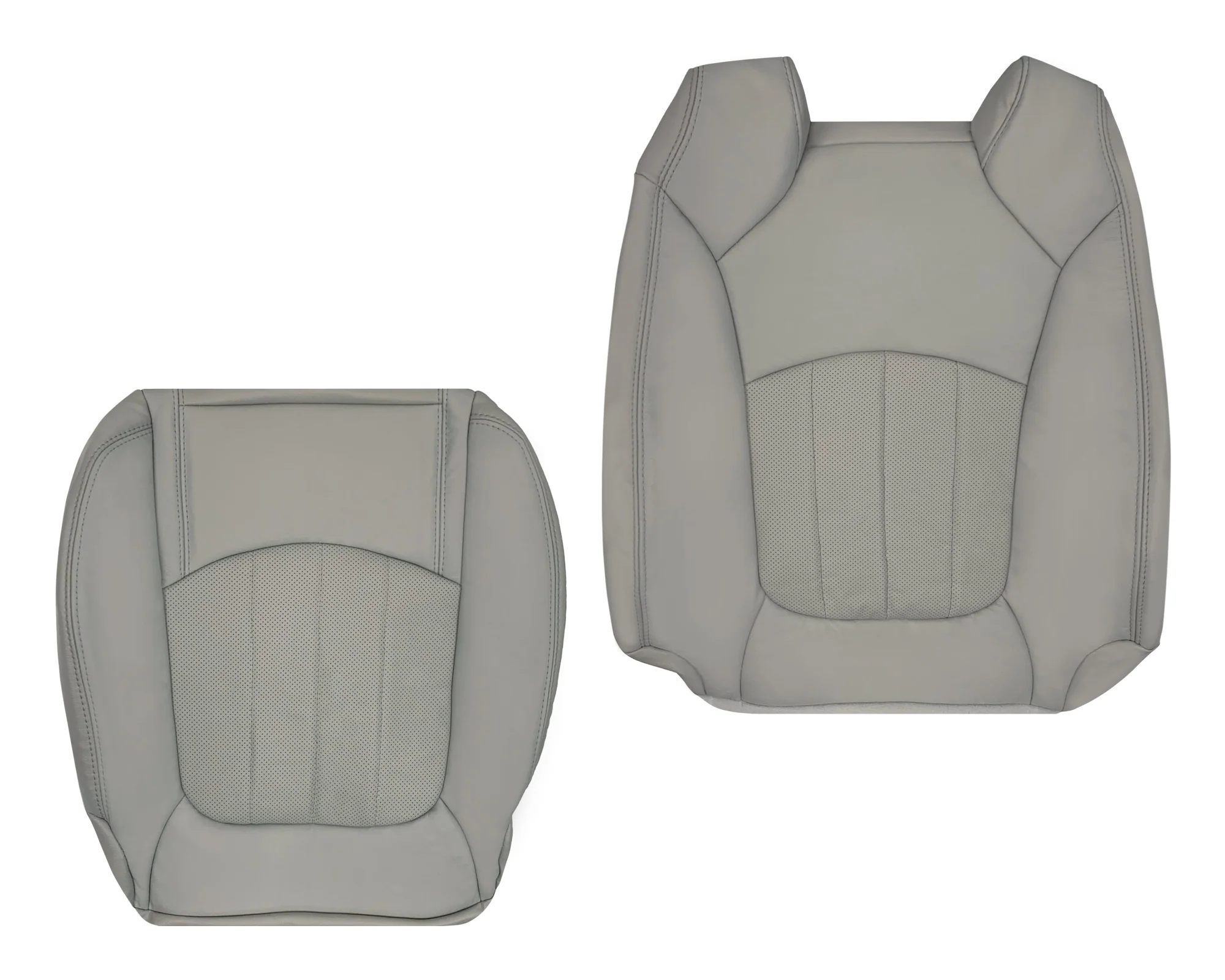 2007-2012 GMC Acadia Denali/SLT Replacement Leather/Syn. Leather Seat Cover: Gray, Perforated - Image 10